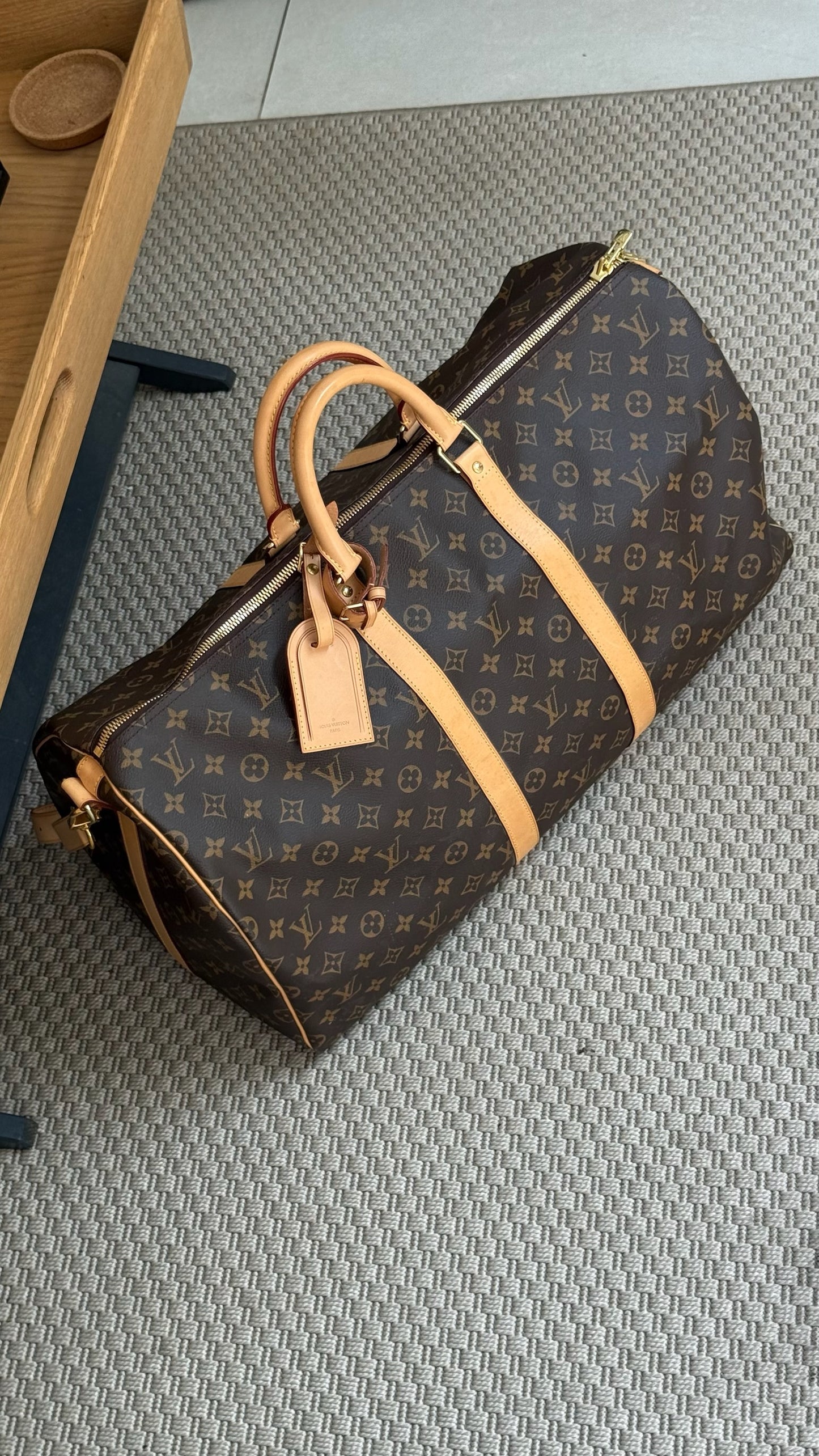 Louis Vuitton Keepall Bandoulière 55 Brown Monogram Bag