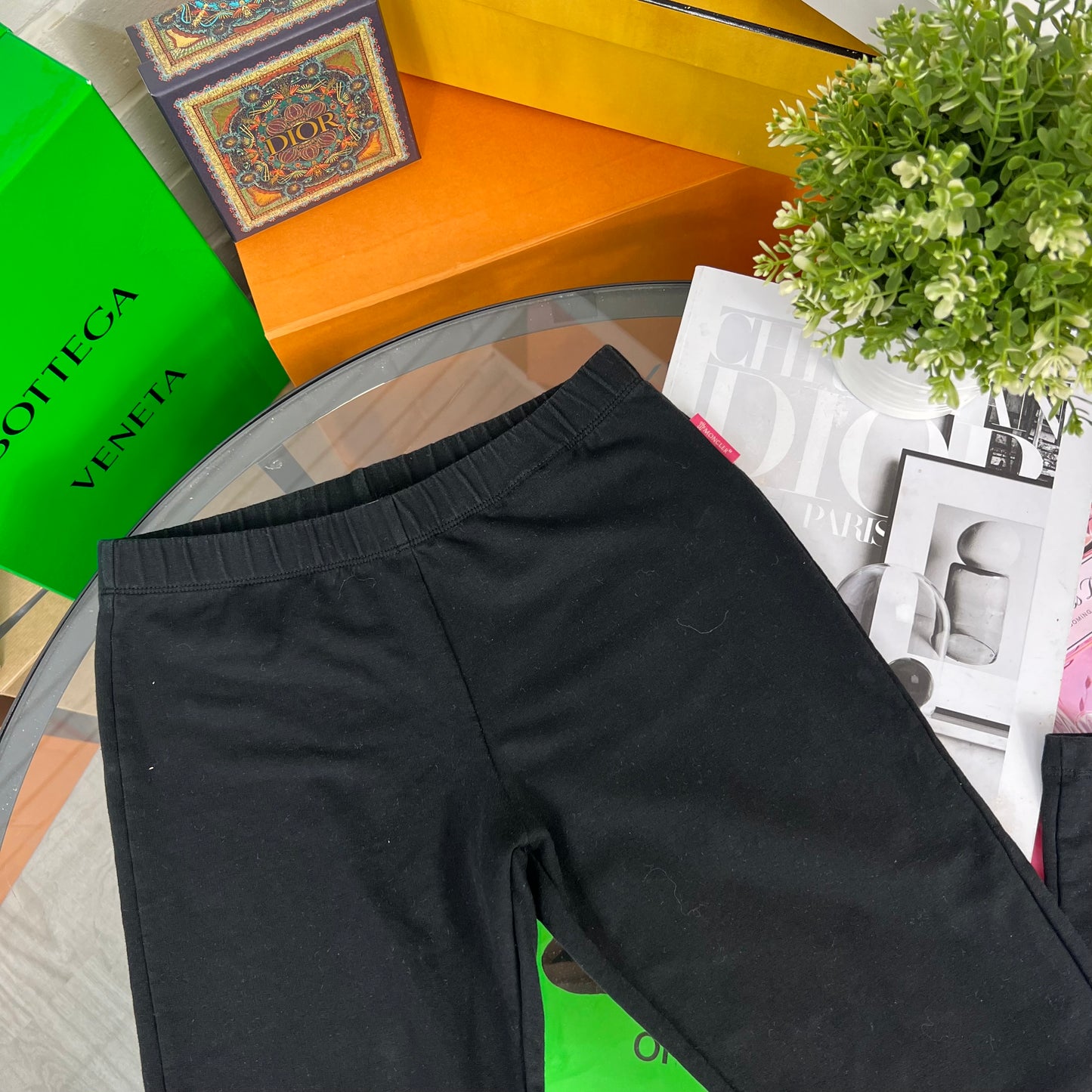 Kids Moncler Black Legging With Logo (Age 12)