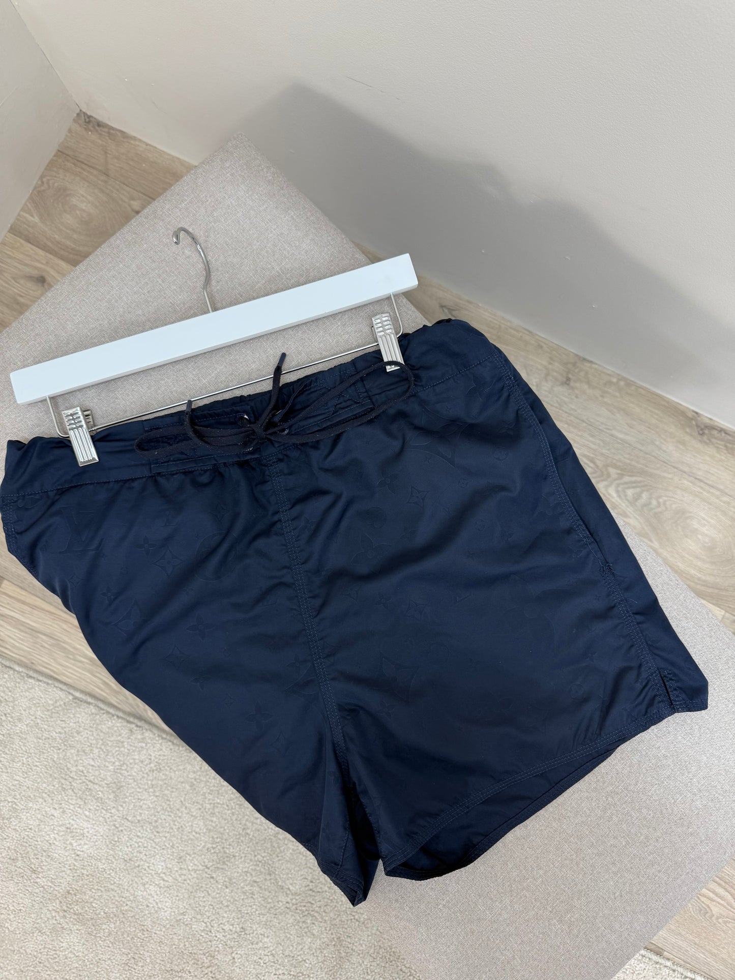 Louis Vuitton Navy Damier Signature Swimshorts - Medium