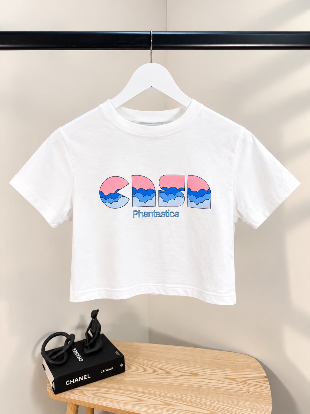 Casablanca womens phantastica white & pink crop top - XS