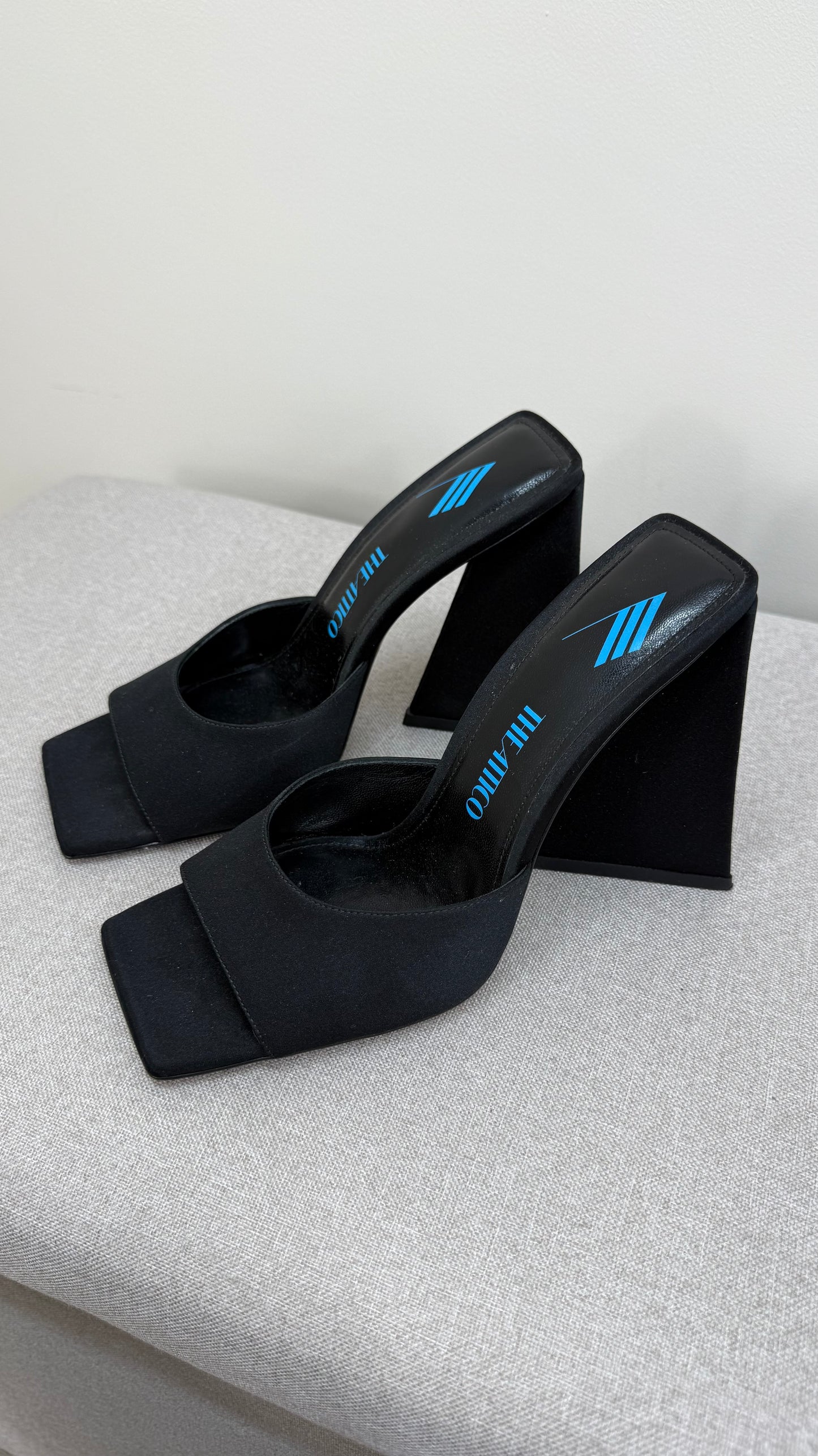 THE ATTICO Cheope black suede mules - UK 4.5