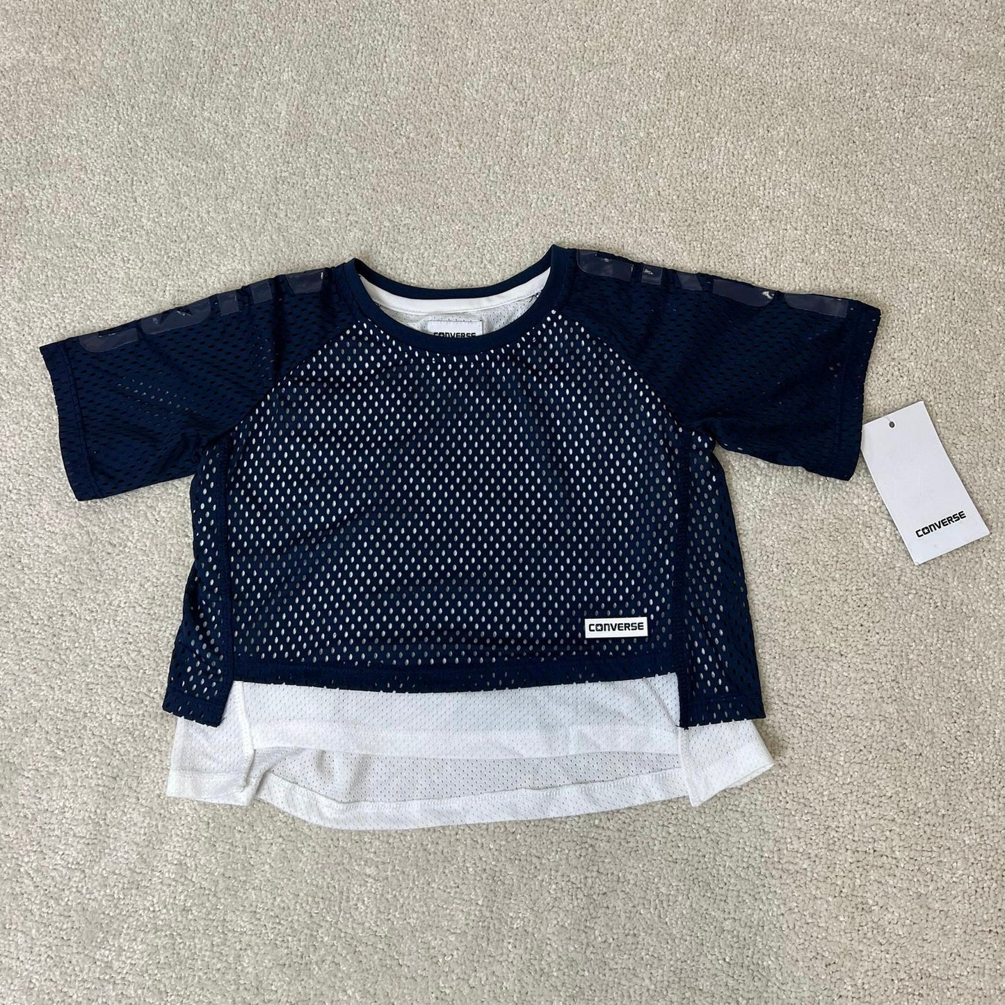 Kids Converse Girls Double layer Mesh T-Shirt (New In Tags Age 4/5)