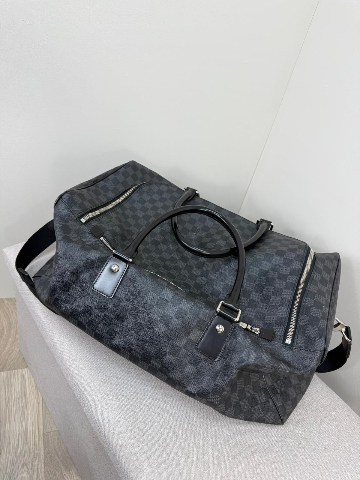 Louis Vuitton Roadster Damier Graphite Black Keepall 50