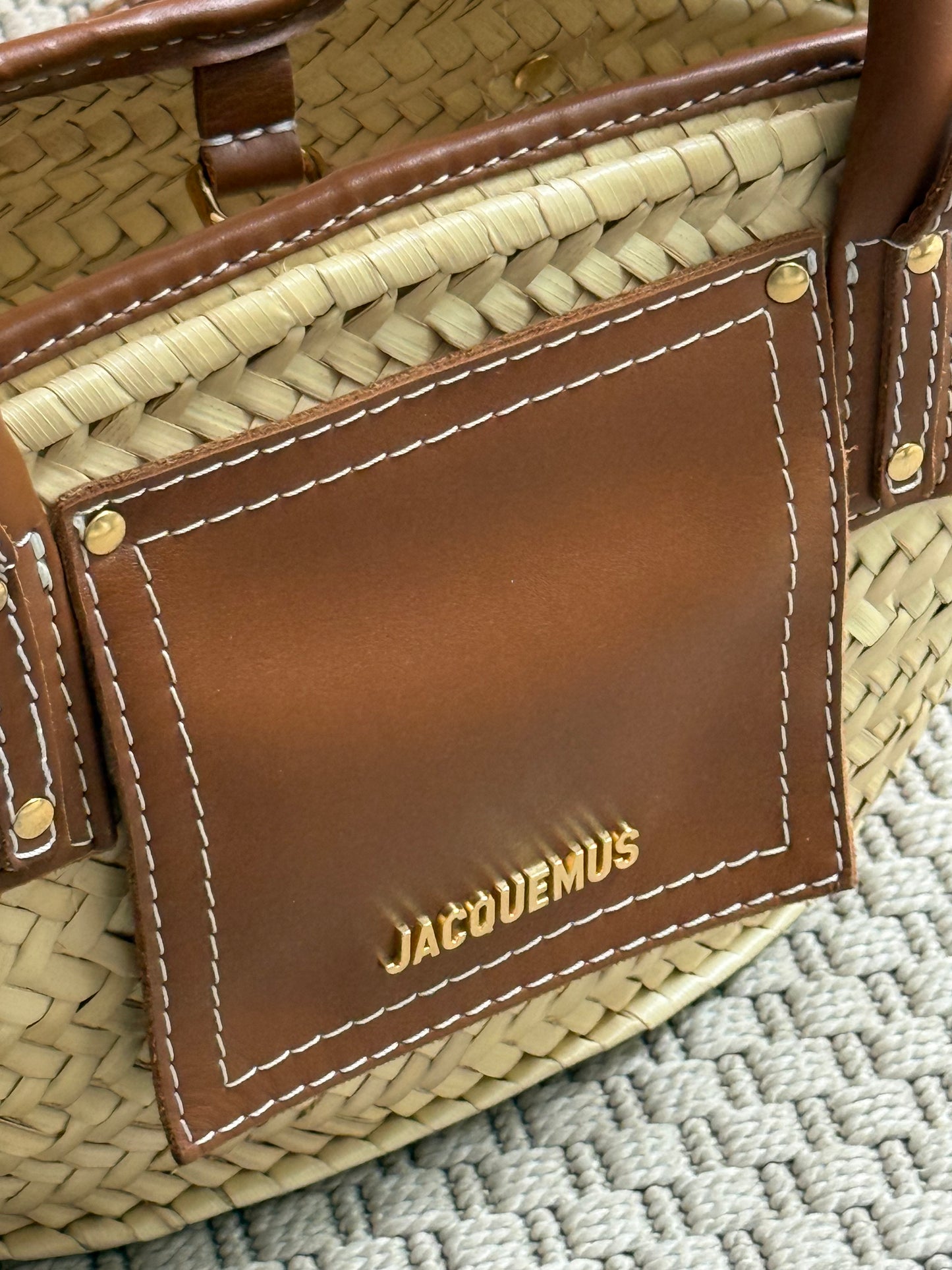 Jacquemus Le Panier Soli Logo Detailed Tote Bag