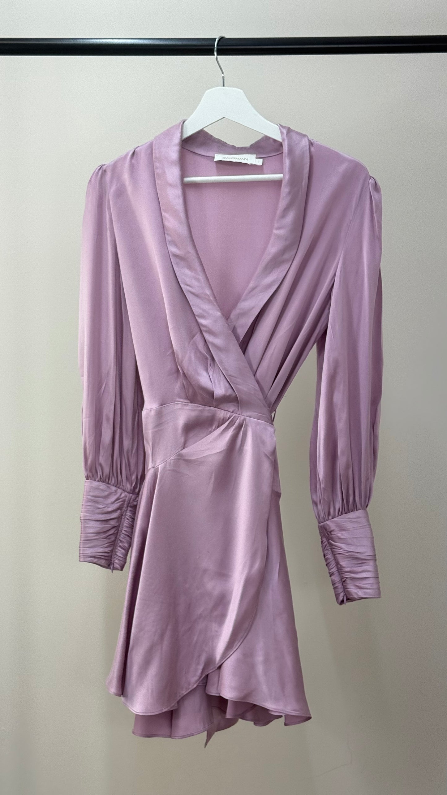 Zimmermann Lilac Silk Wrap Dress 1- UK 8/10