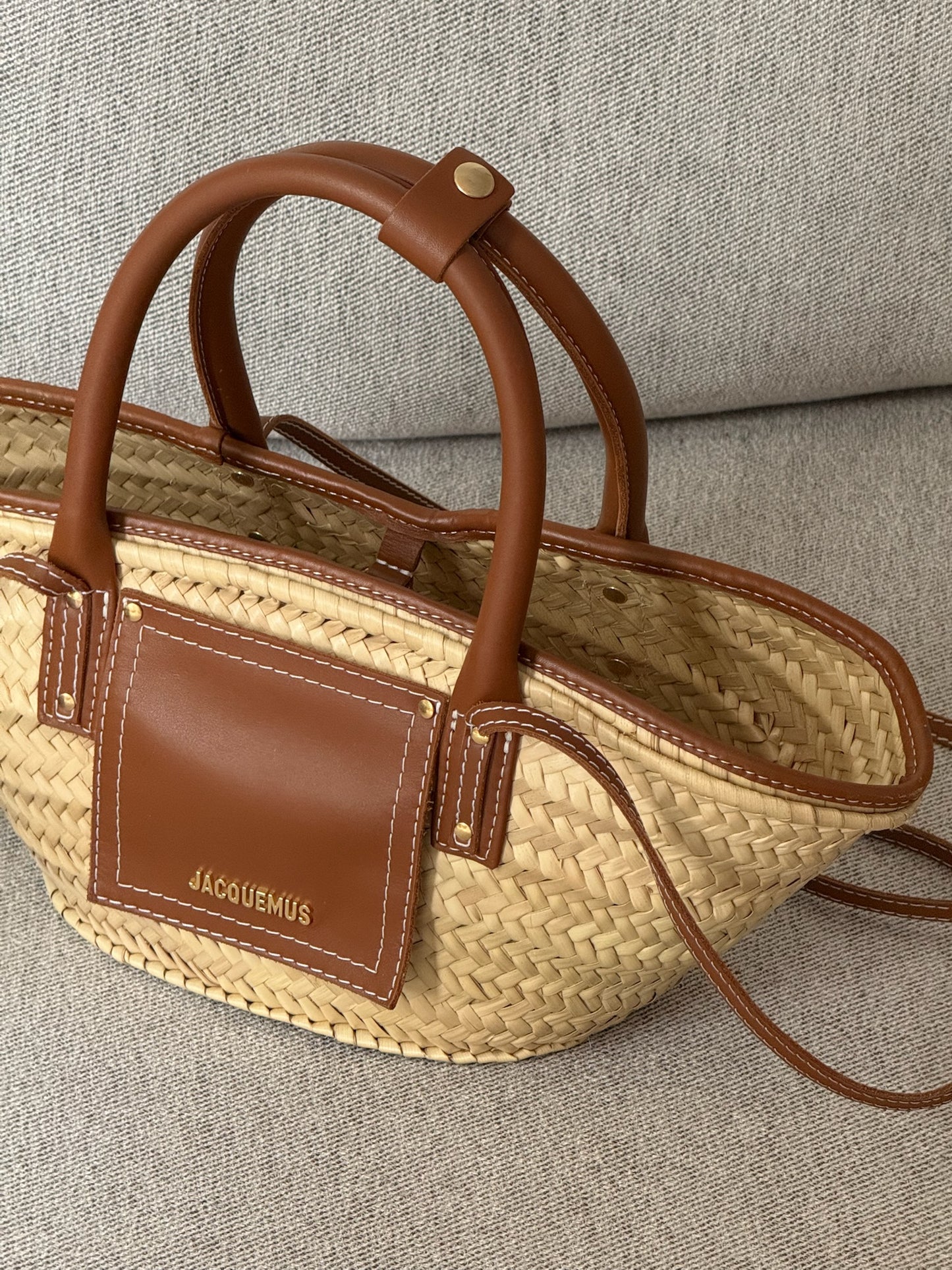 Jacquemus Le Panier Soli Logo Detailed Tote Bag