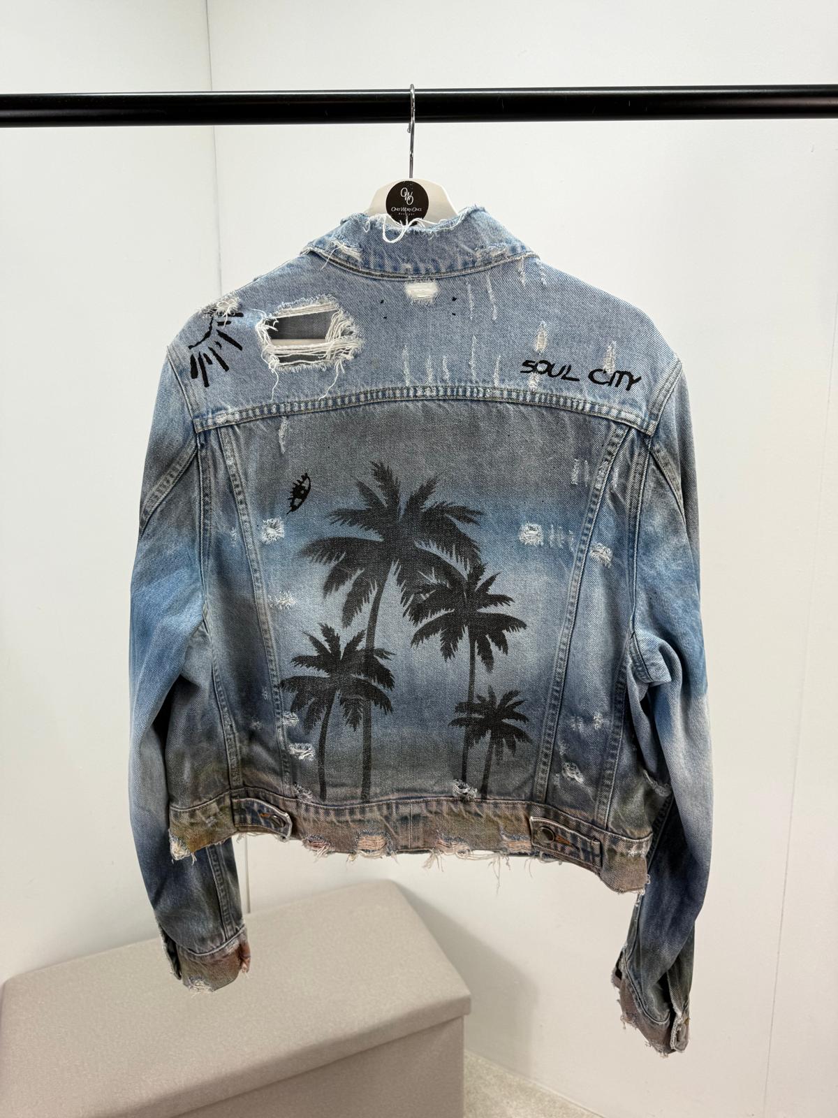 Amiri Palm Tree Denim jacket - Small
