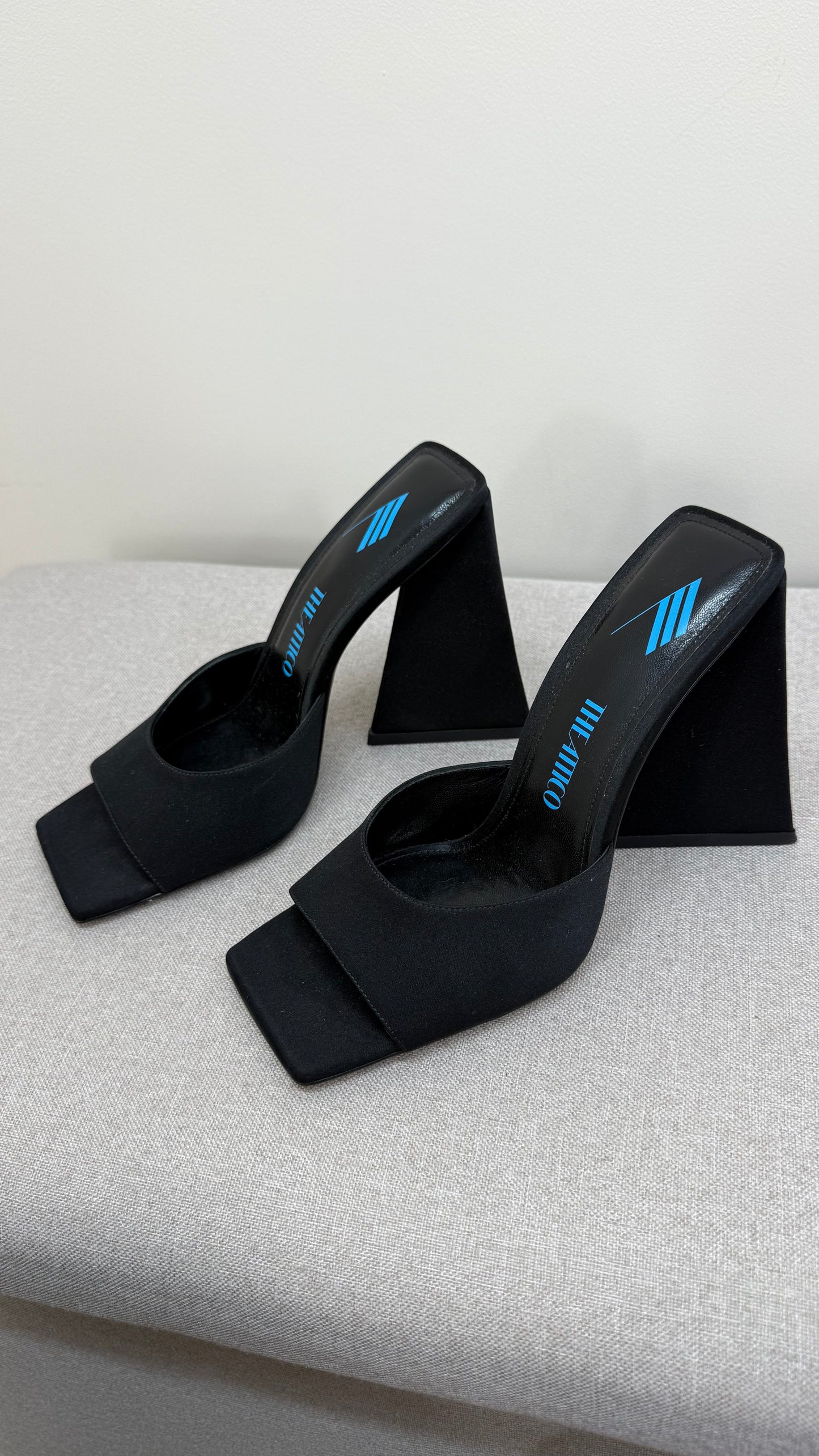 THE ATTICO Cheope black suede mules - UK 4.5