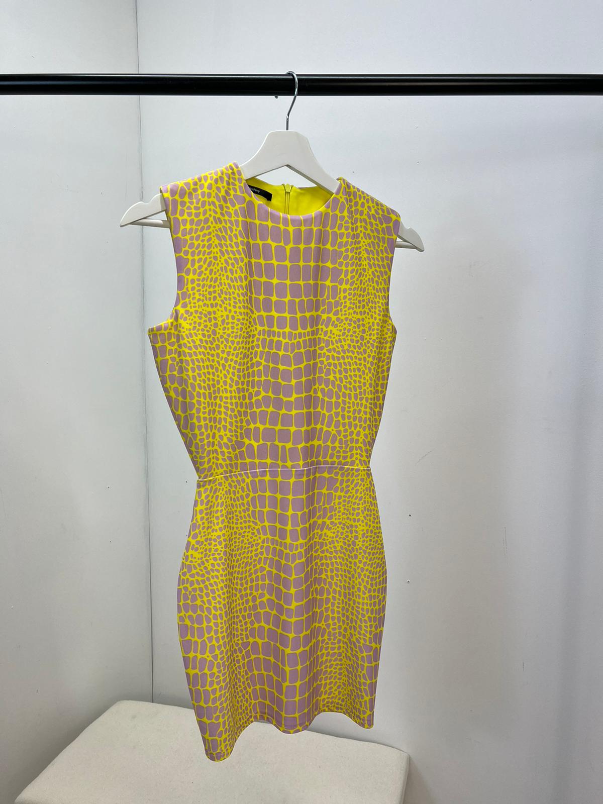 ALEX PERRY Yellow & Purple Dallon Mini Dress, Brand New- UK 10