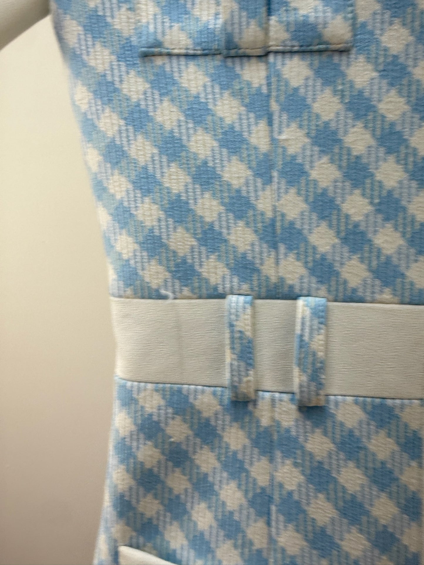 Balmain Blue White Checked Dress -UK 6/34