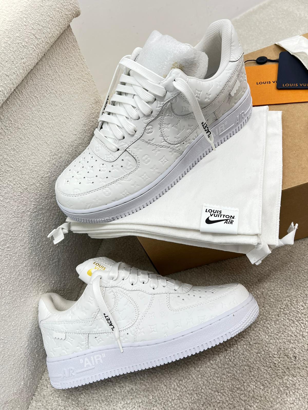 Louis Vuitton And Nike White "Air Force 1" By Virgil Abloh - Brand New In Box US 8/ UK 7.5