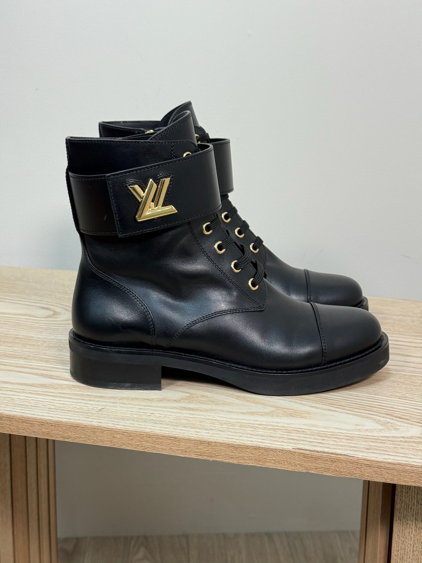 Louis Vuitton Black Wonderland Flat Ranger Boot-UK5