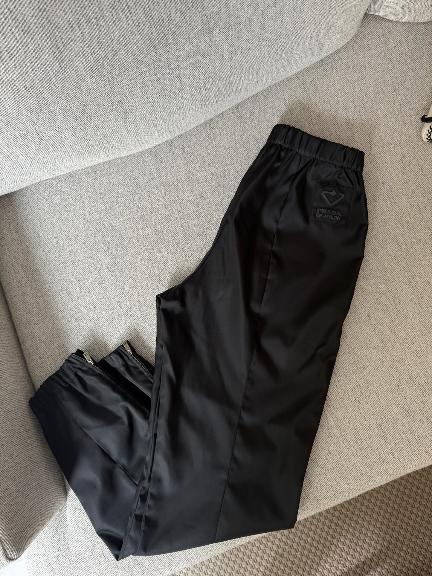 Prada Straight-Leg Re-Nylon Gabardine Trousers-42/Small