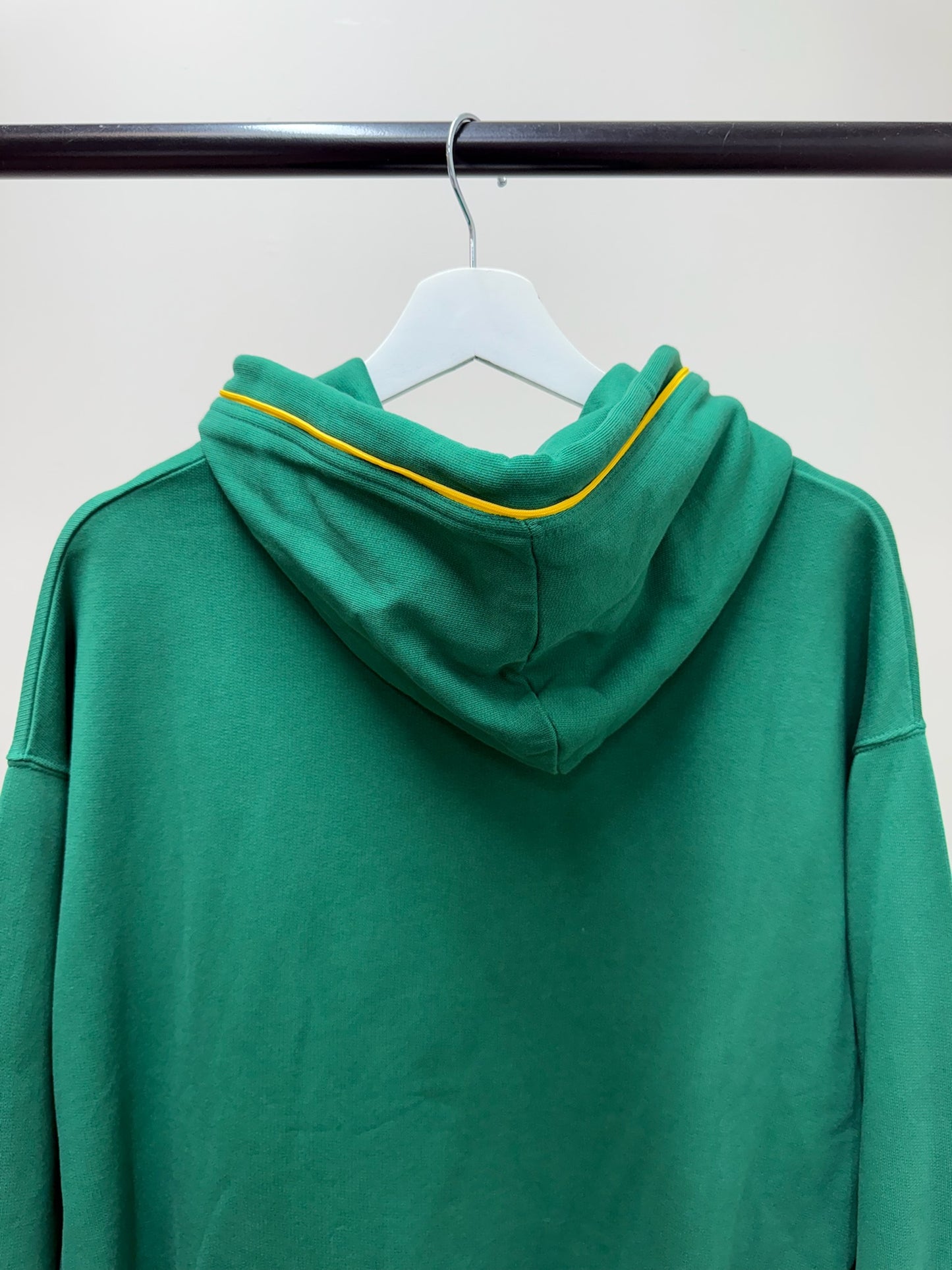 Drôle De Monsieur Green Yellow Logo Hoodie- In Tags Small