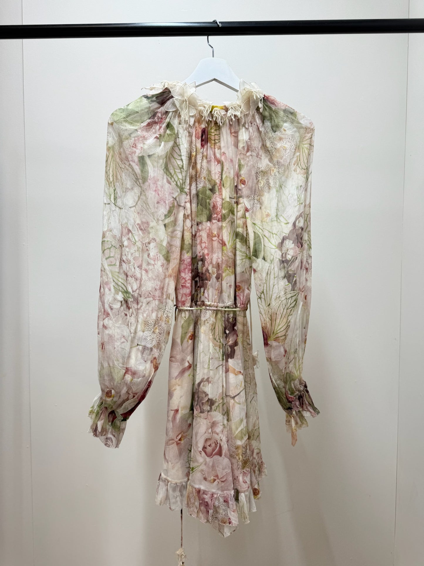Zimmermann Cream Purple Flower 'Dancer Flutter' Playsuit- New In Tags SIZE 1-UK 8/10
