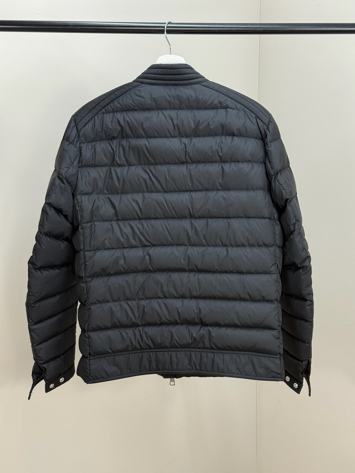 Moncler Black Zip Up Aubin Shell Padded Jacket - 4/Large