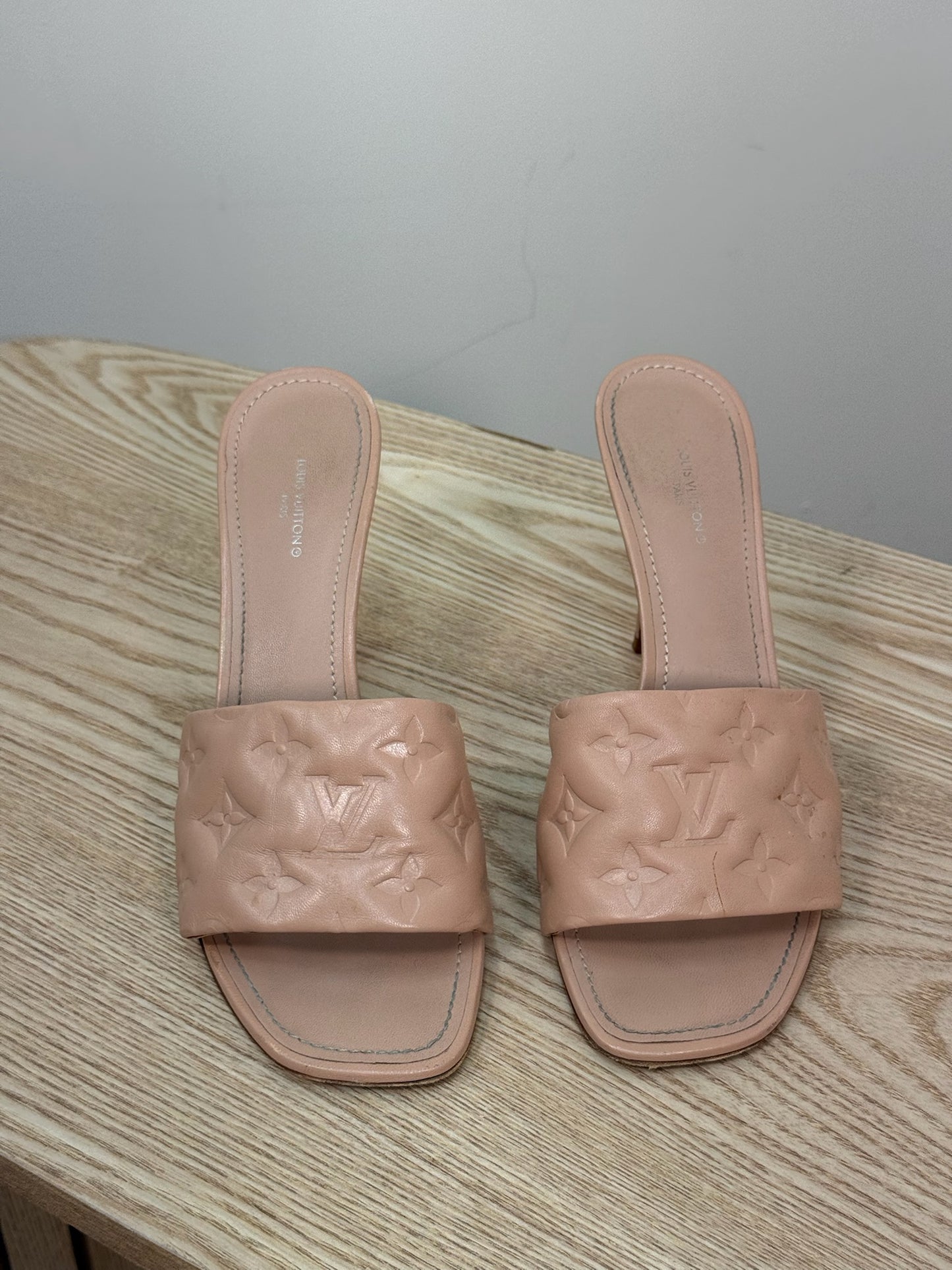 Louis Vuitton Dusty Pink Revival Mogogram Heels - UK 7
