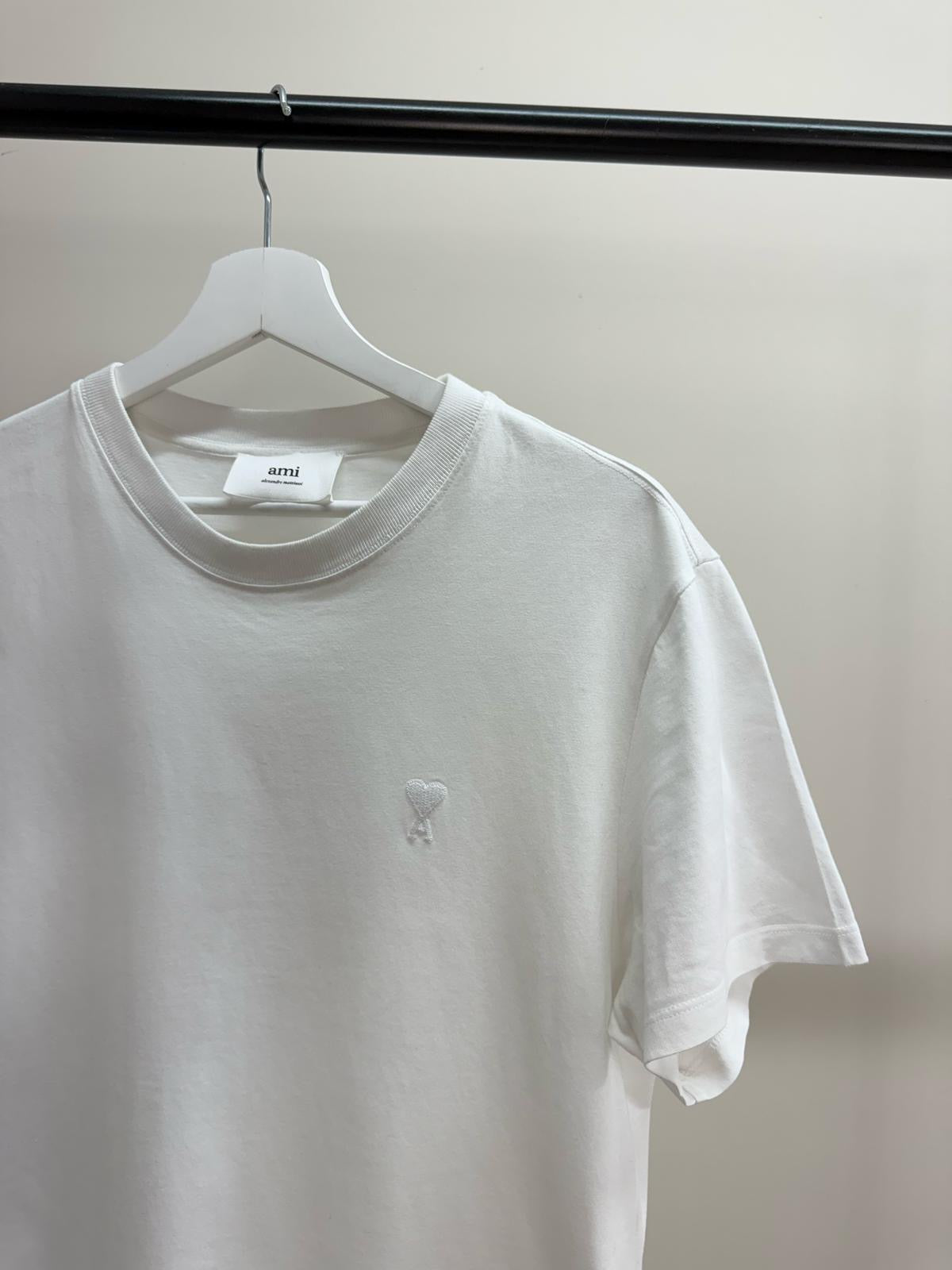 Ami White Heart T-Shirt-Medium