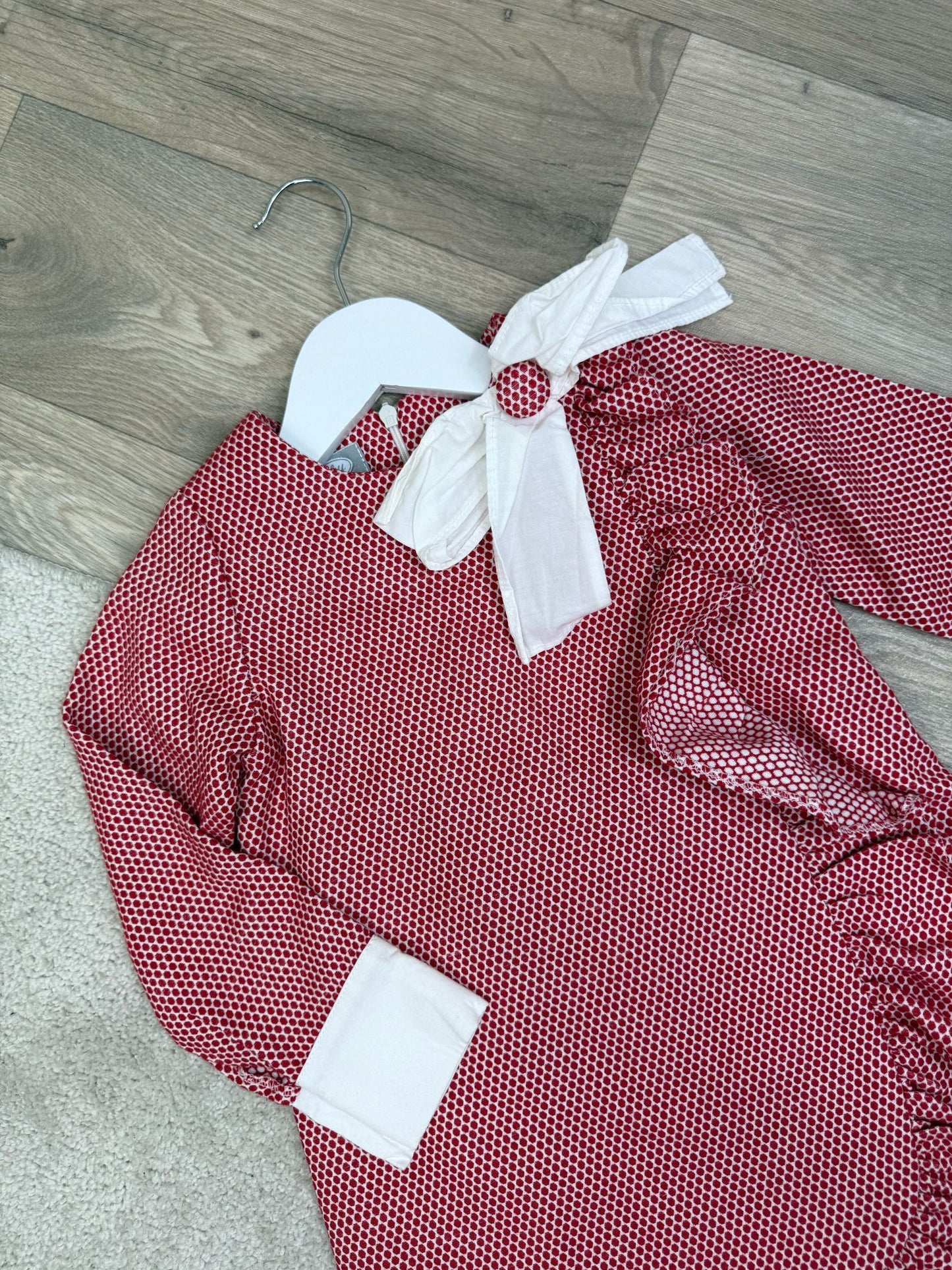 Kids Rochy Red And White Bow Dress Age 6