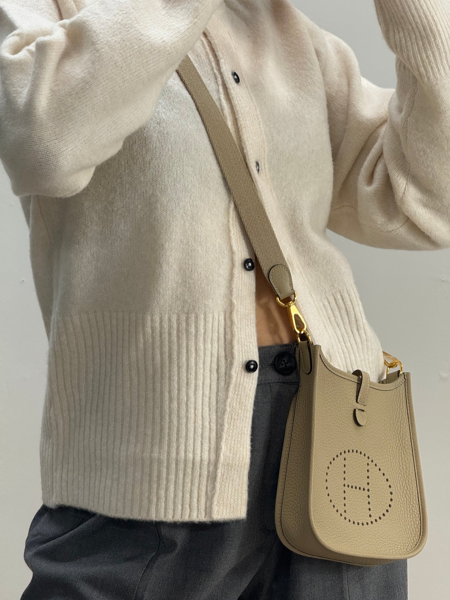 Hermès Mini Evelyne 16 Trench Gold Hardware, Brand New
