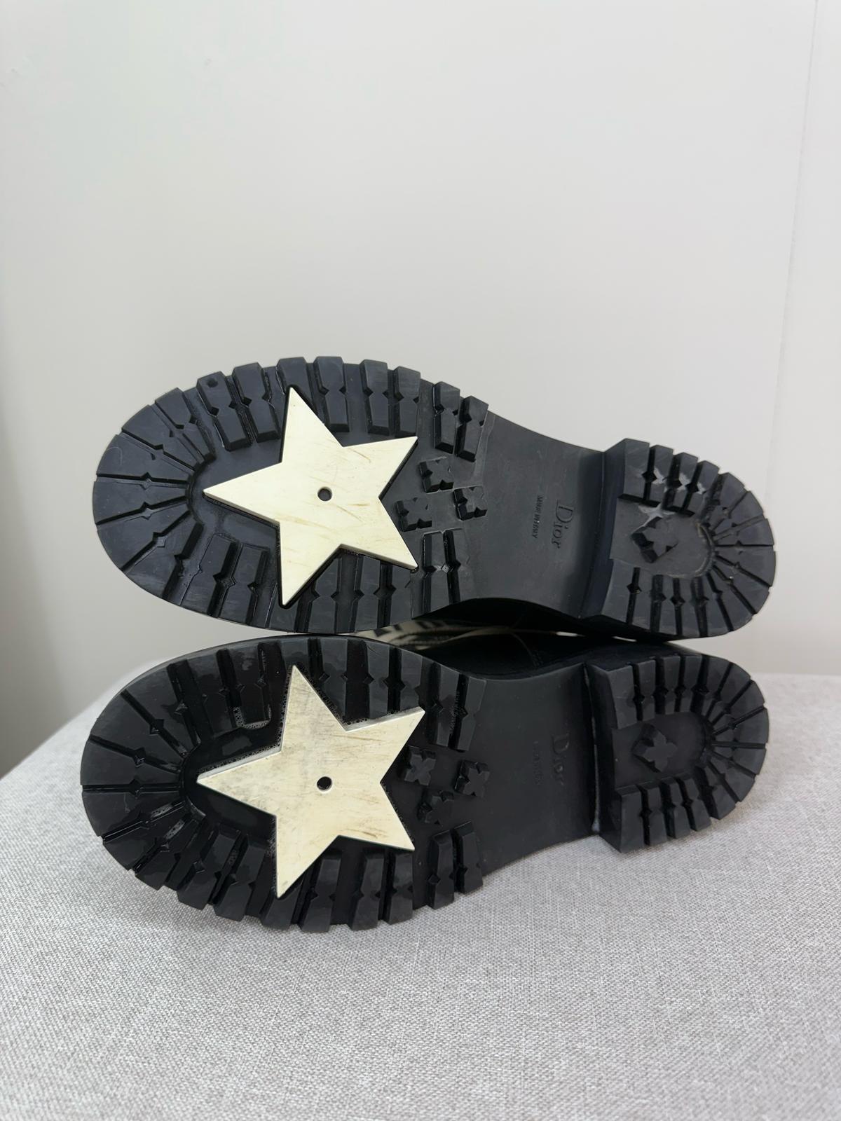 Dior D-Major Black Shiny Calfskin Boots - UK 4.5
