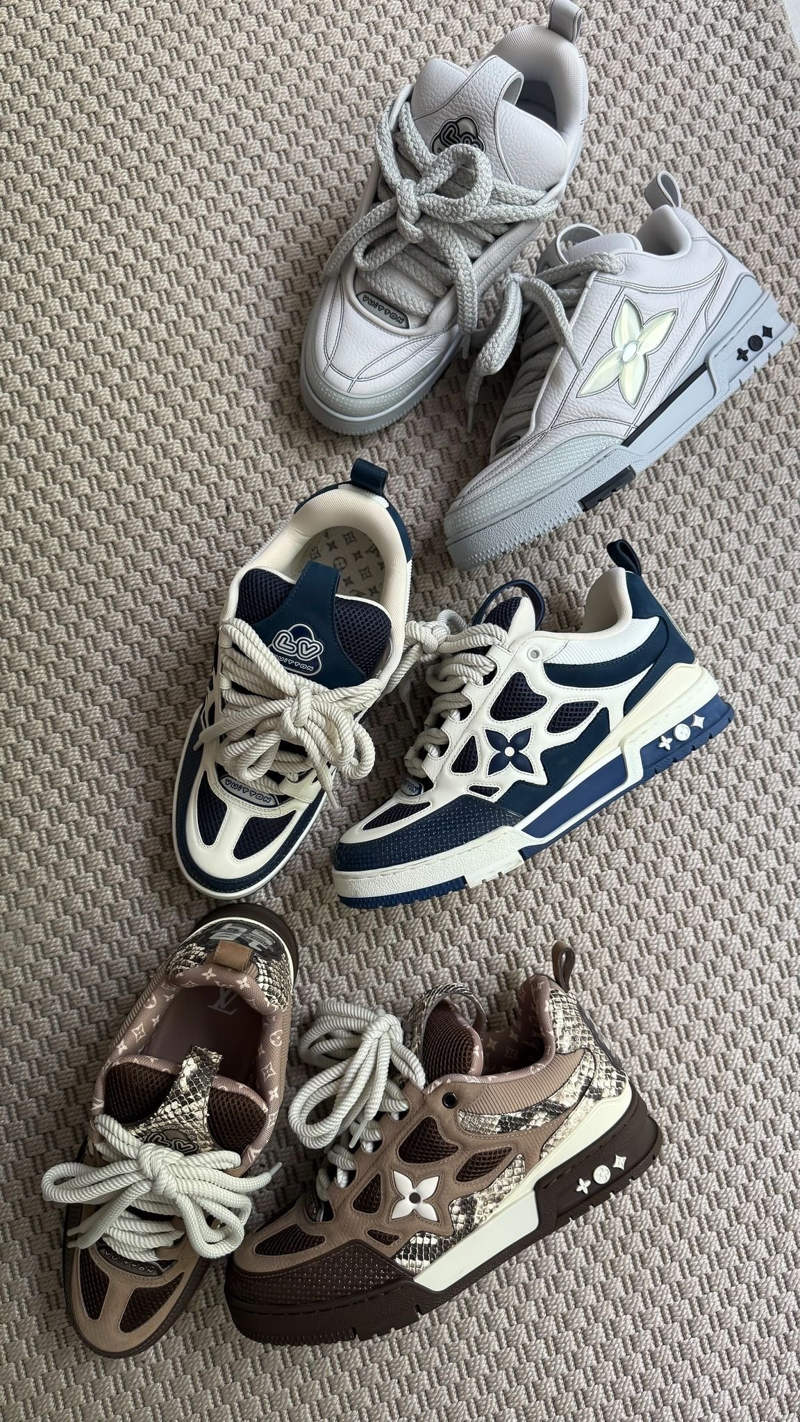Louis Vuitton Blue White Lv Skate Trainer- UK 7.5