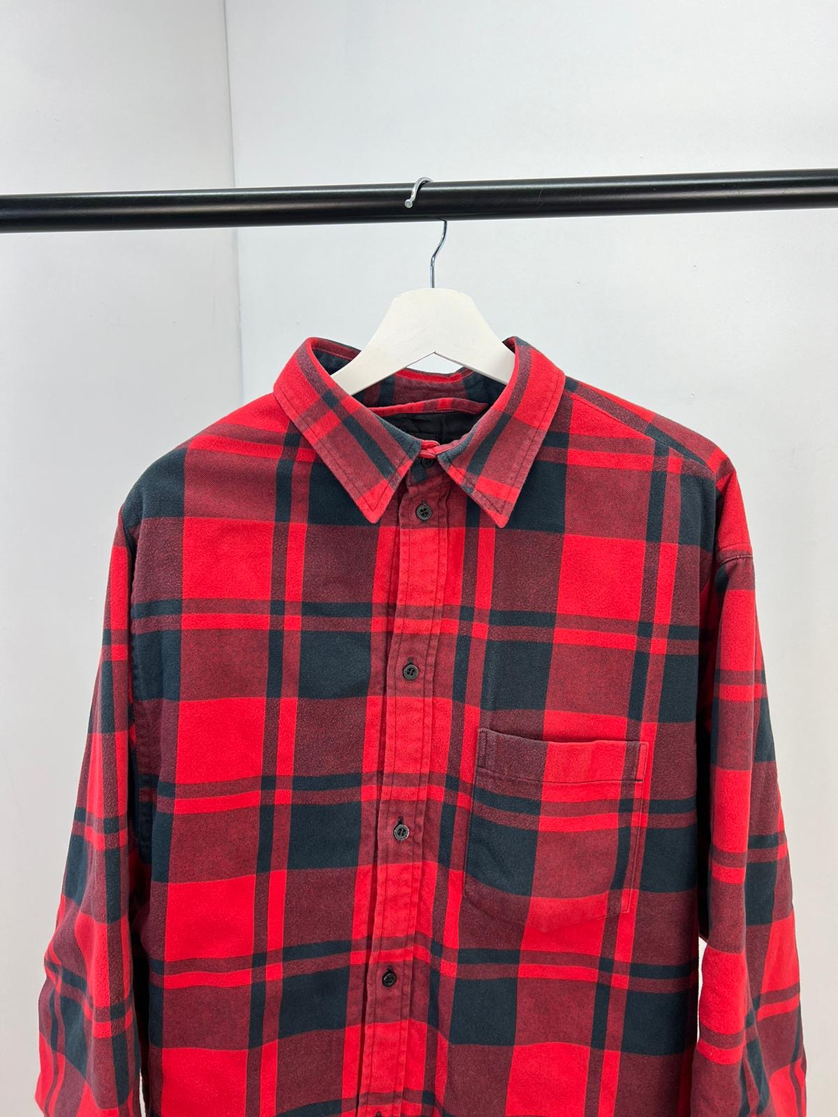 Balenciaga Unisex Red Padded Shacket - Small Oversize