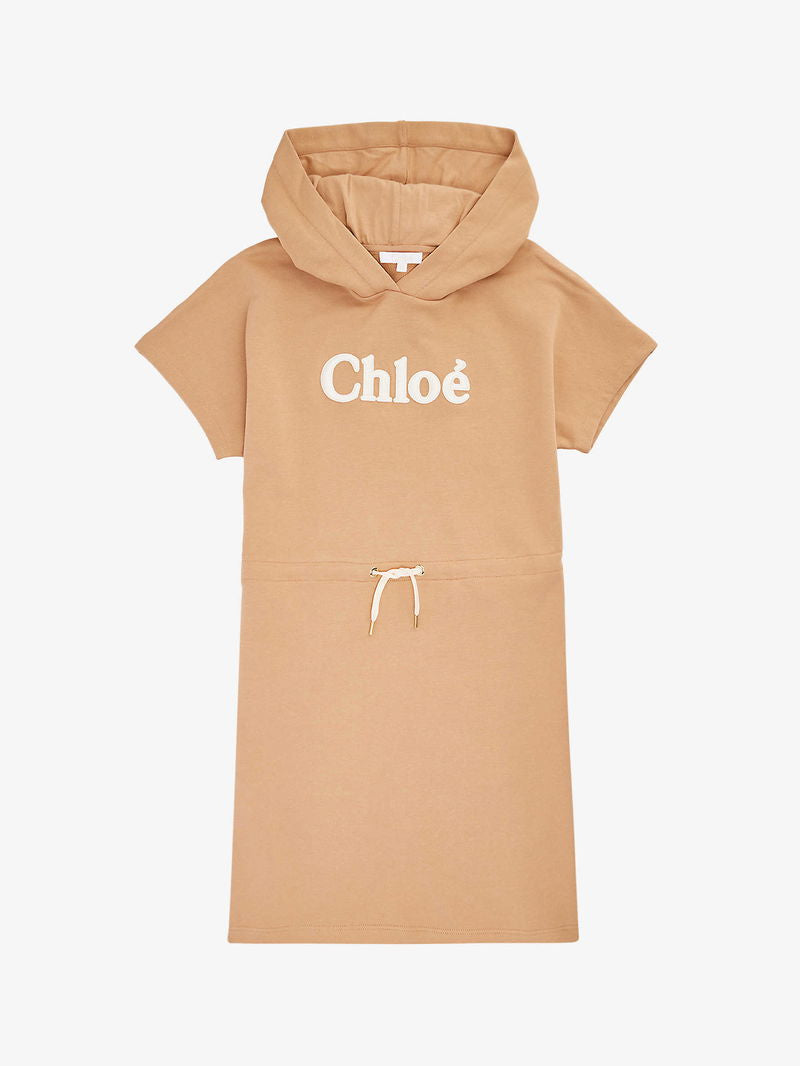 Kids Chloe Nude Hooded Dress - Age 8 in tags