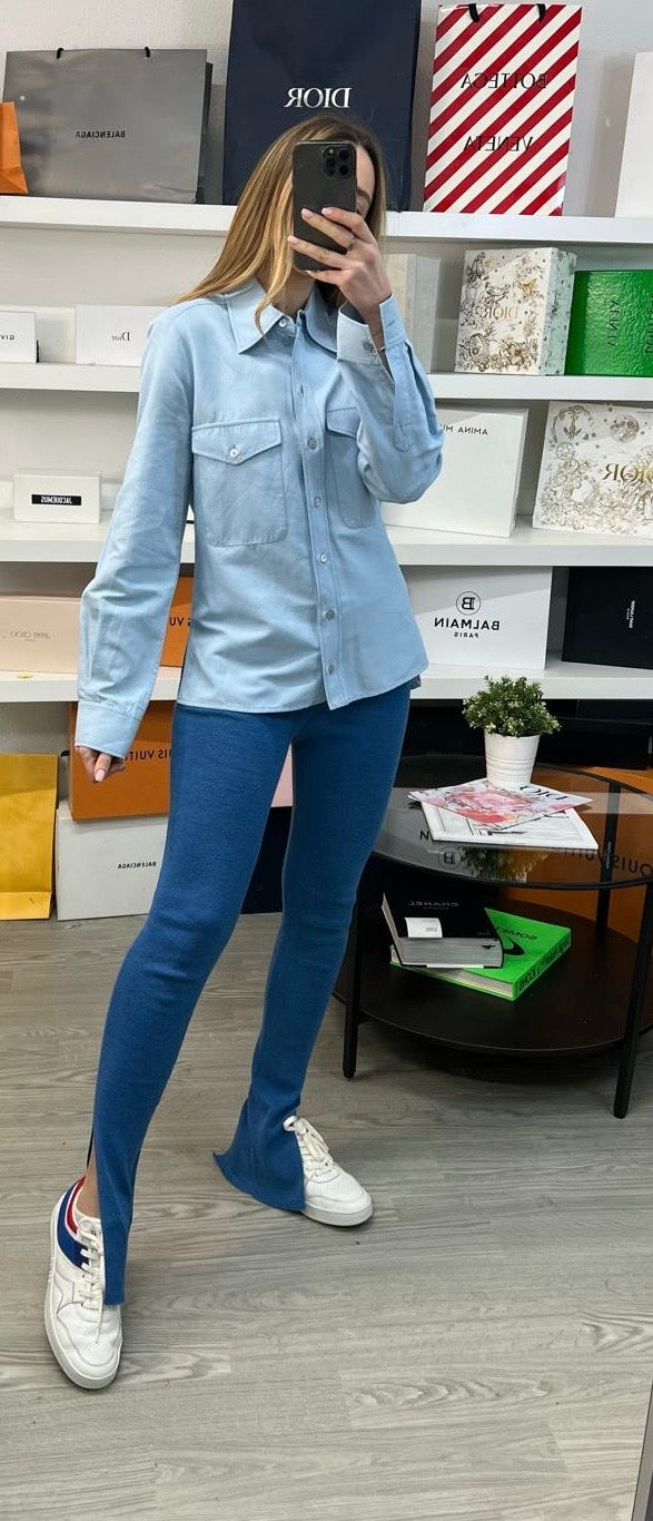 Stella McCartney Blue 2 Pocket Shirt - UK 10
