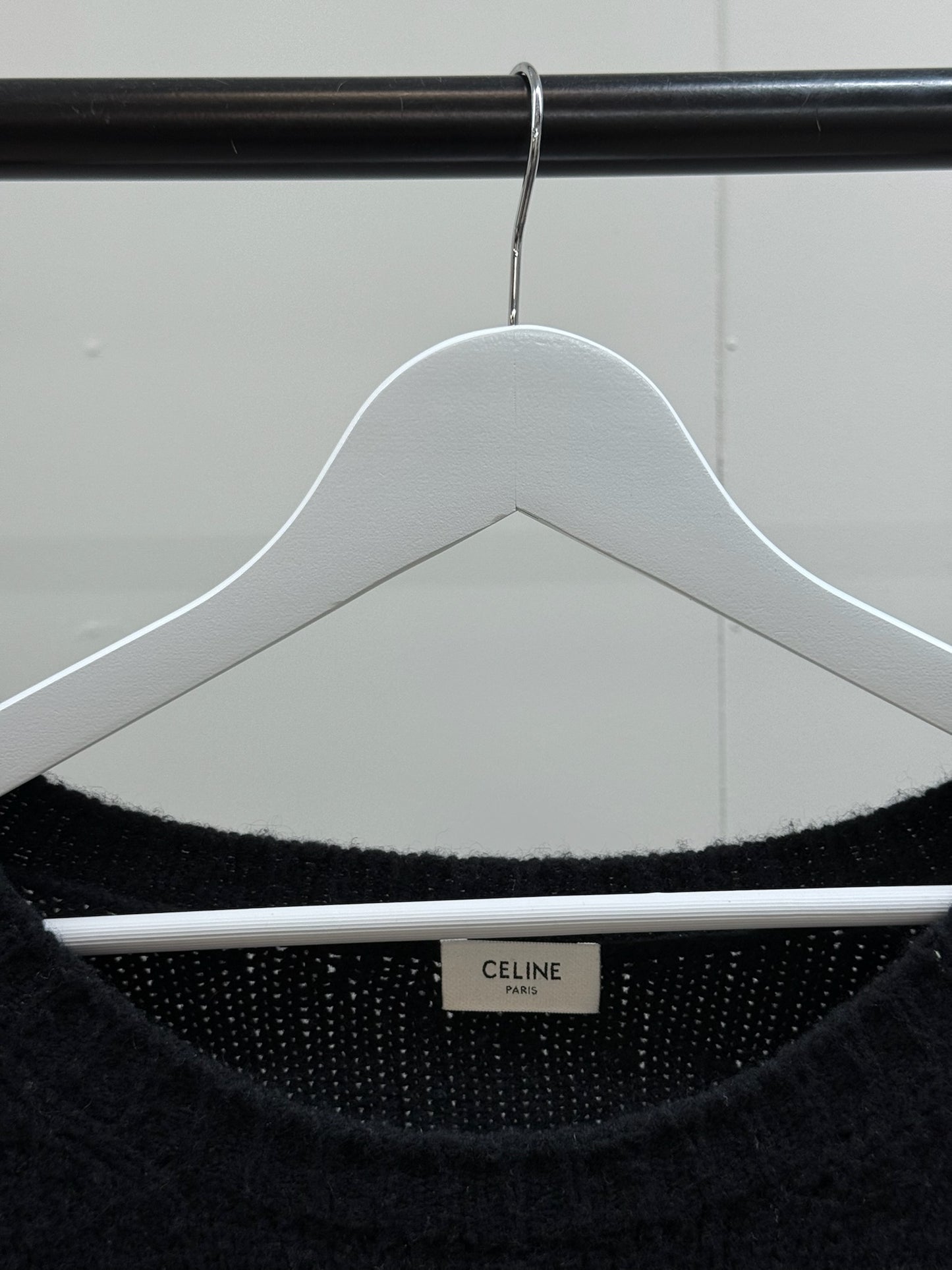 Celine Black Wool Mouth Knited Jumper - Small-oversize