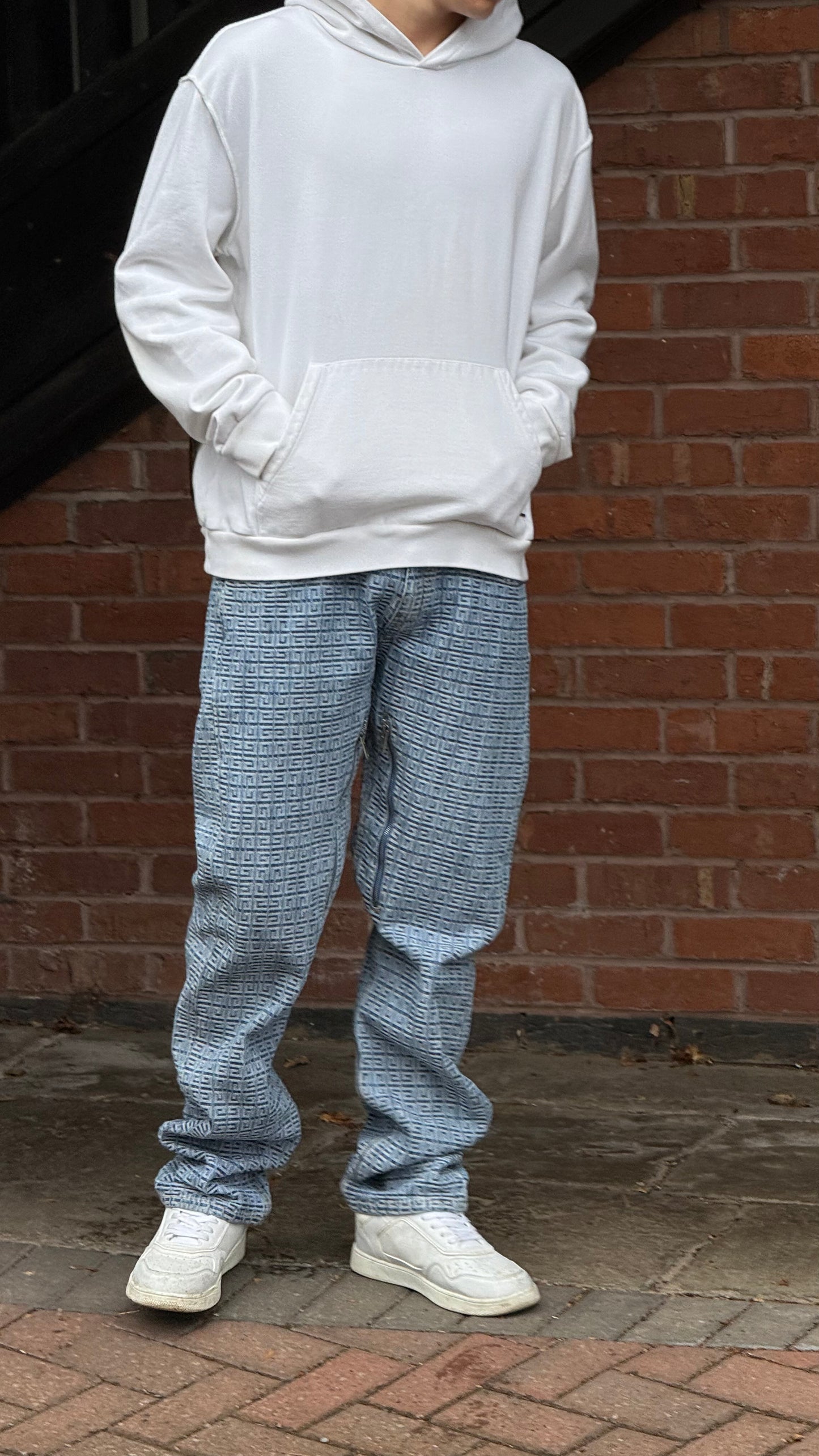 Louis Vuitton White Care Inside Out Hoodie - XXXXL