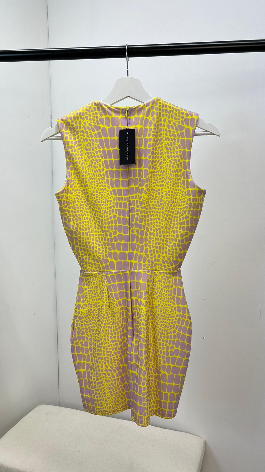 ALEX PERRY Yellow & Purple Dallon Mini Dress, Brand New- UK 10