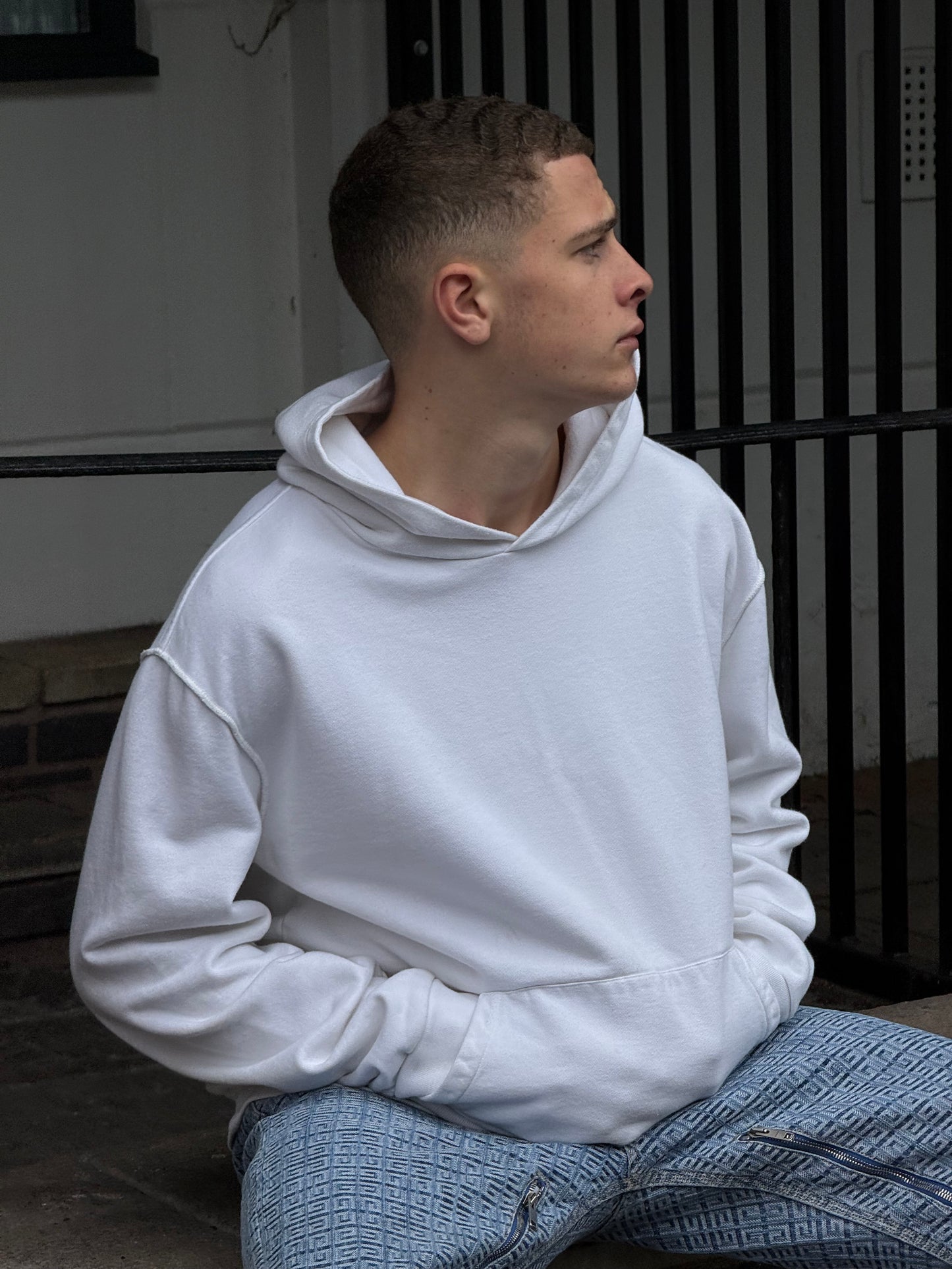 Louis Vuitton White Care Inside Out Hoodie - XXXXL