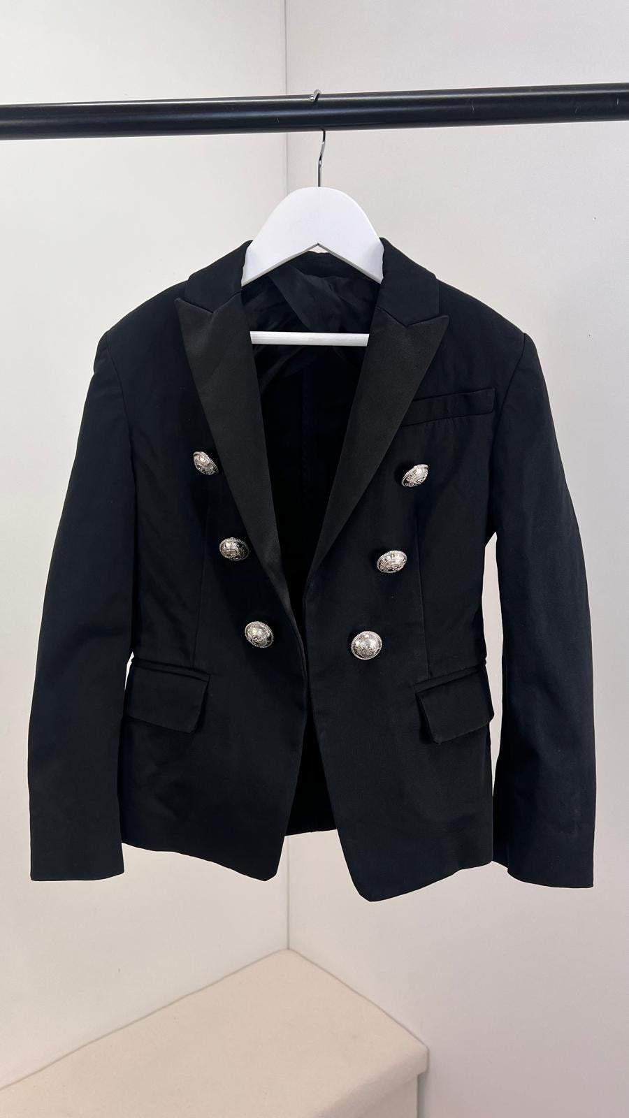 Kids Balmain Black And Silver Blazer - Age 8