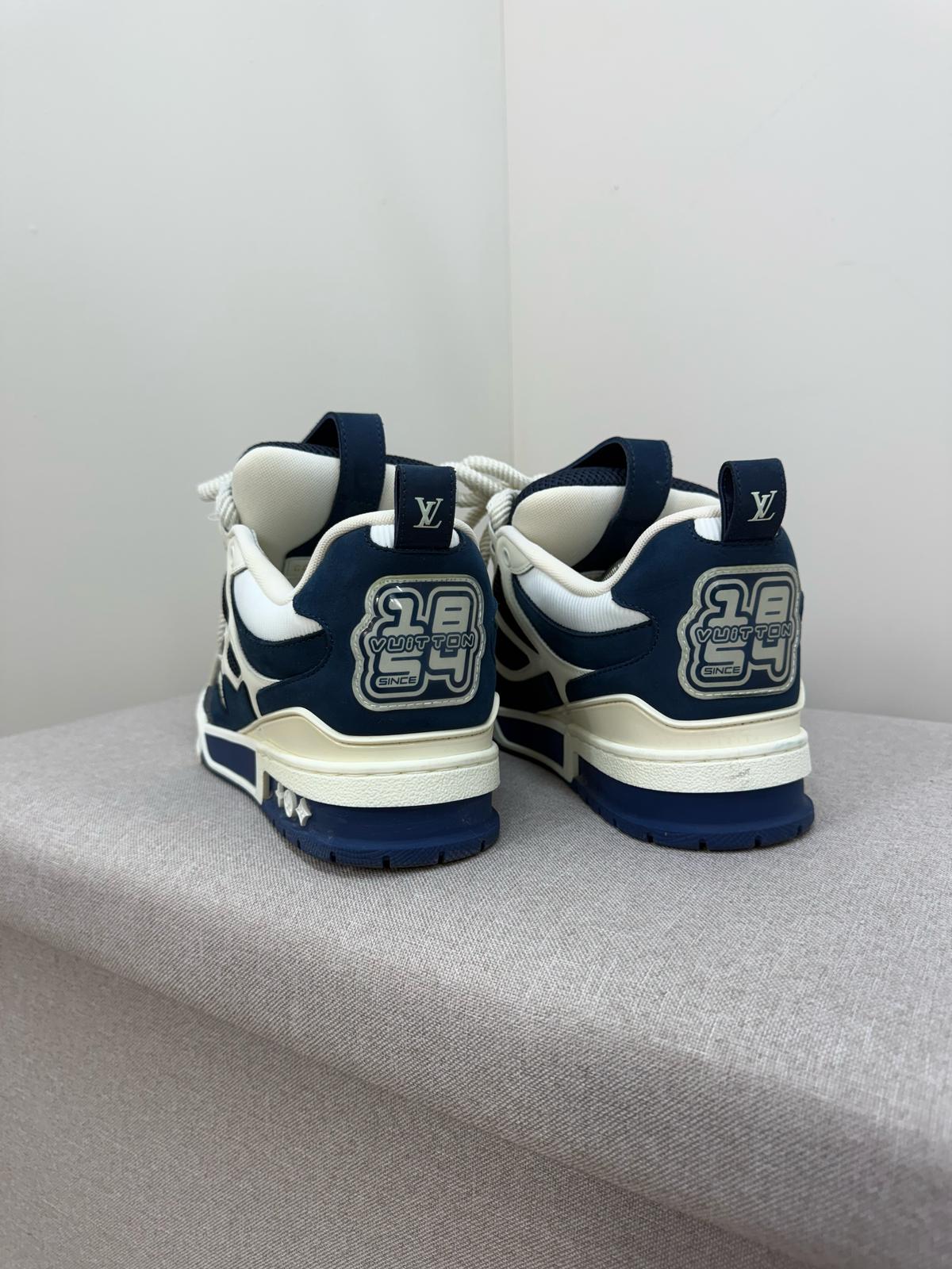 Louis Vuitton Blue White Lv Skate Trainer- UK 7.5