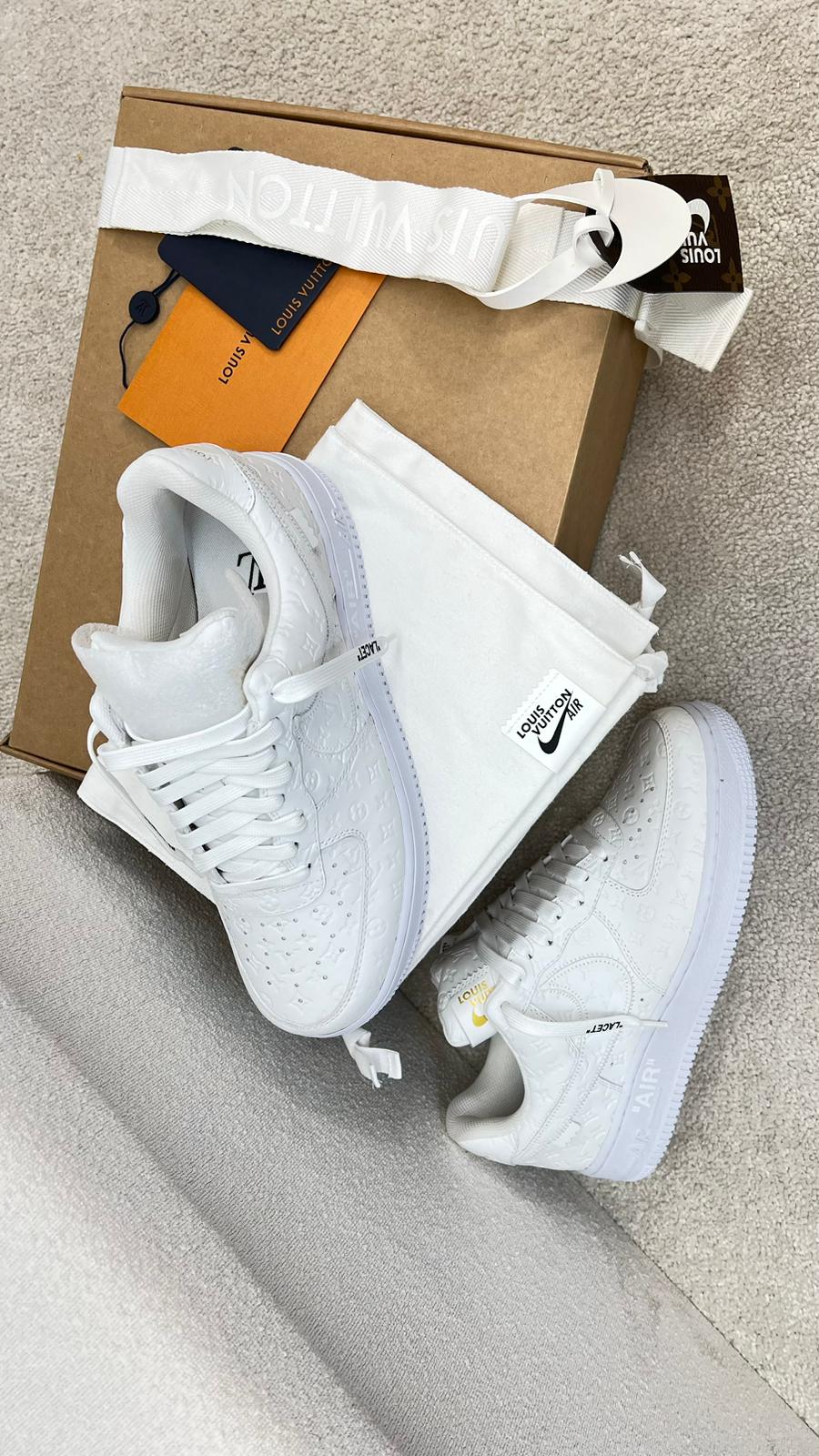 Louis Vuitton And Nike White "Air Force 1" By Virgil Abloh - Brand New In Box US 8/ UK 7.5