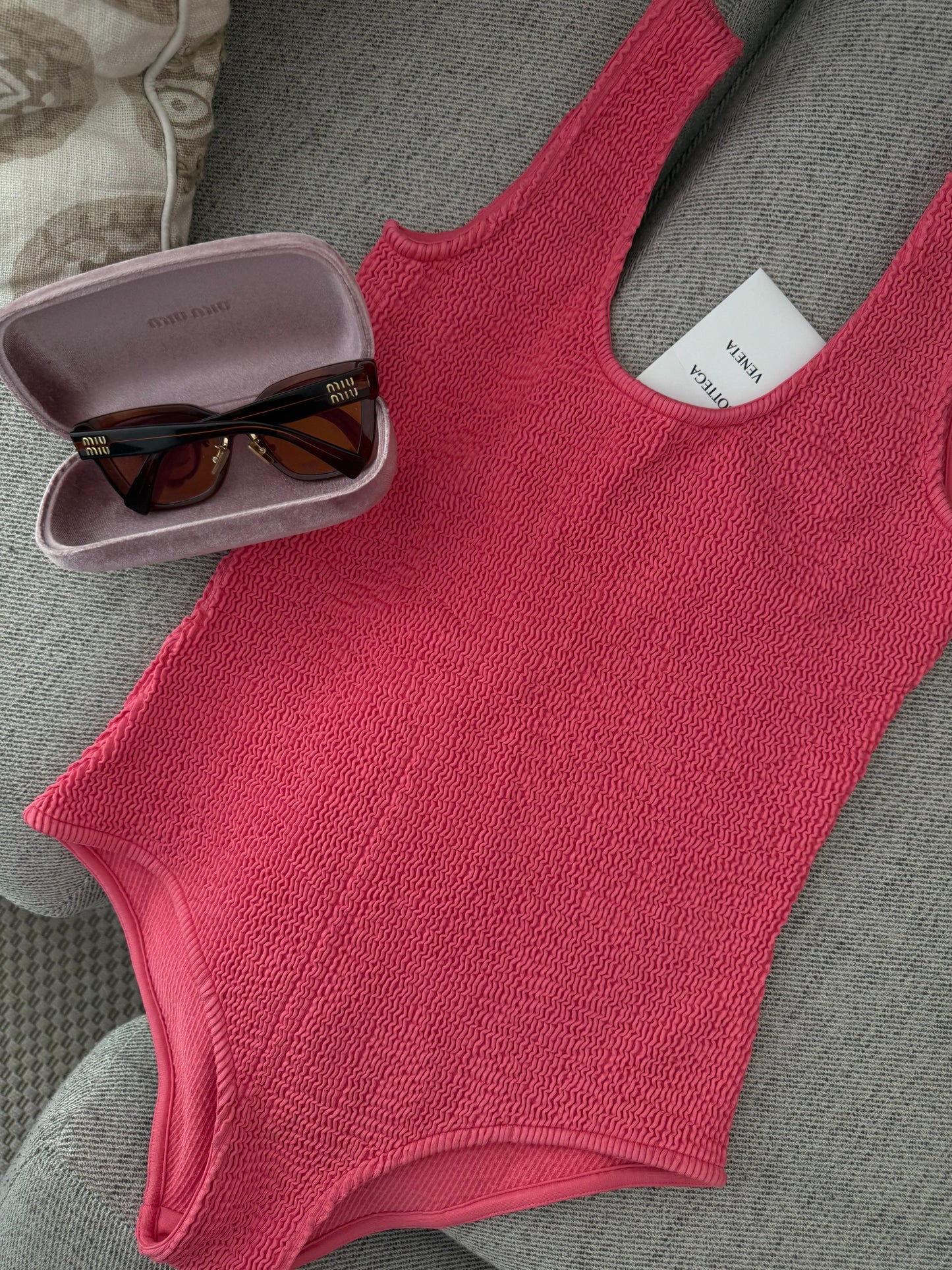 Bottega Veneta Hot Pink Swimsuit , Brand New - UK 8