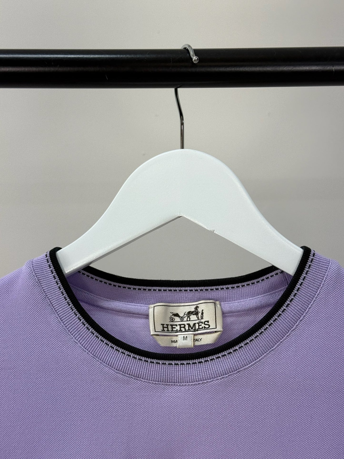 Hermes Lilac H Logo T-Shirt - medium