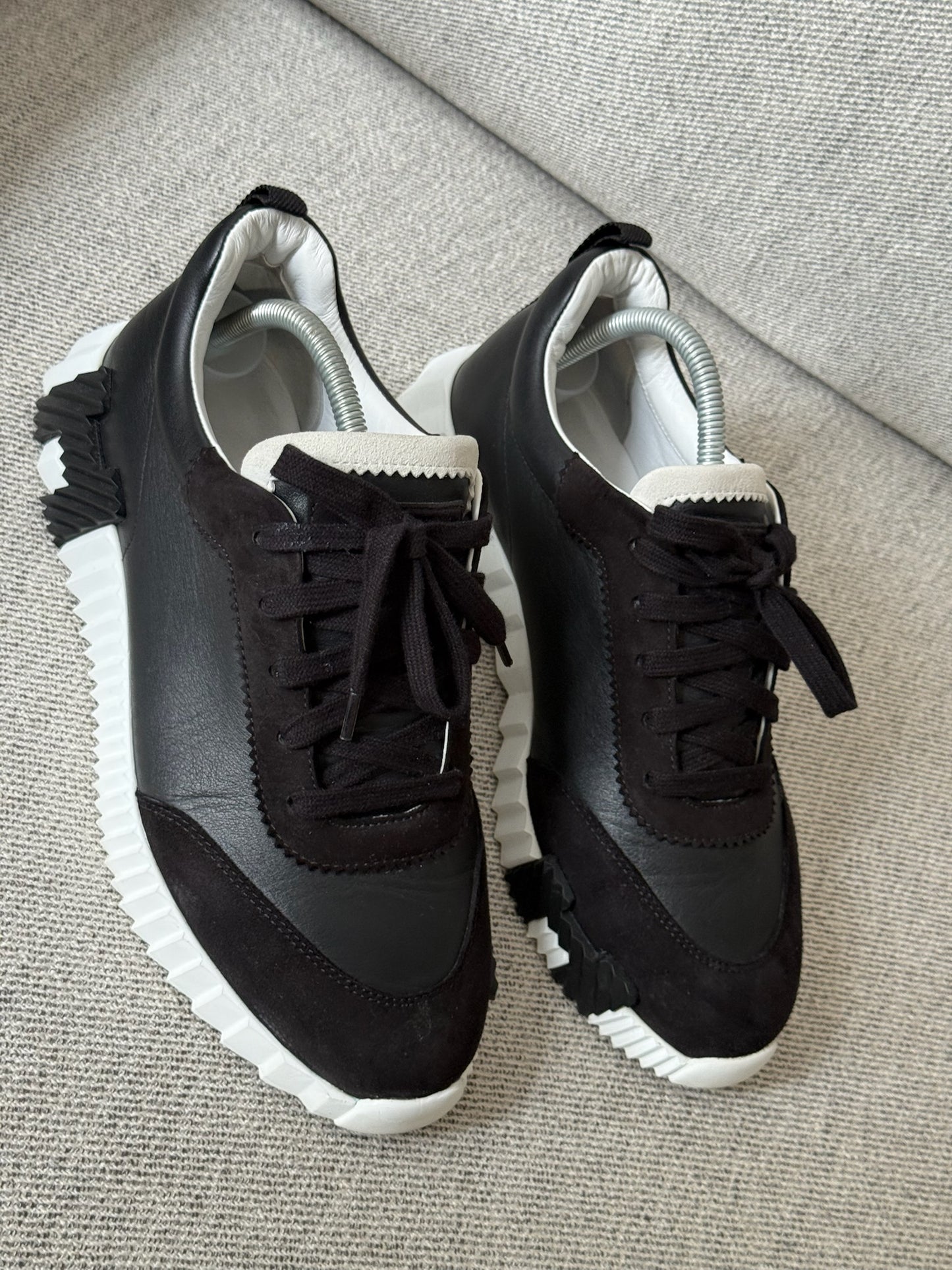 Hermes Black White Bounce Trainers - 40.5/UK 6.5