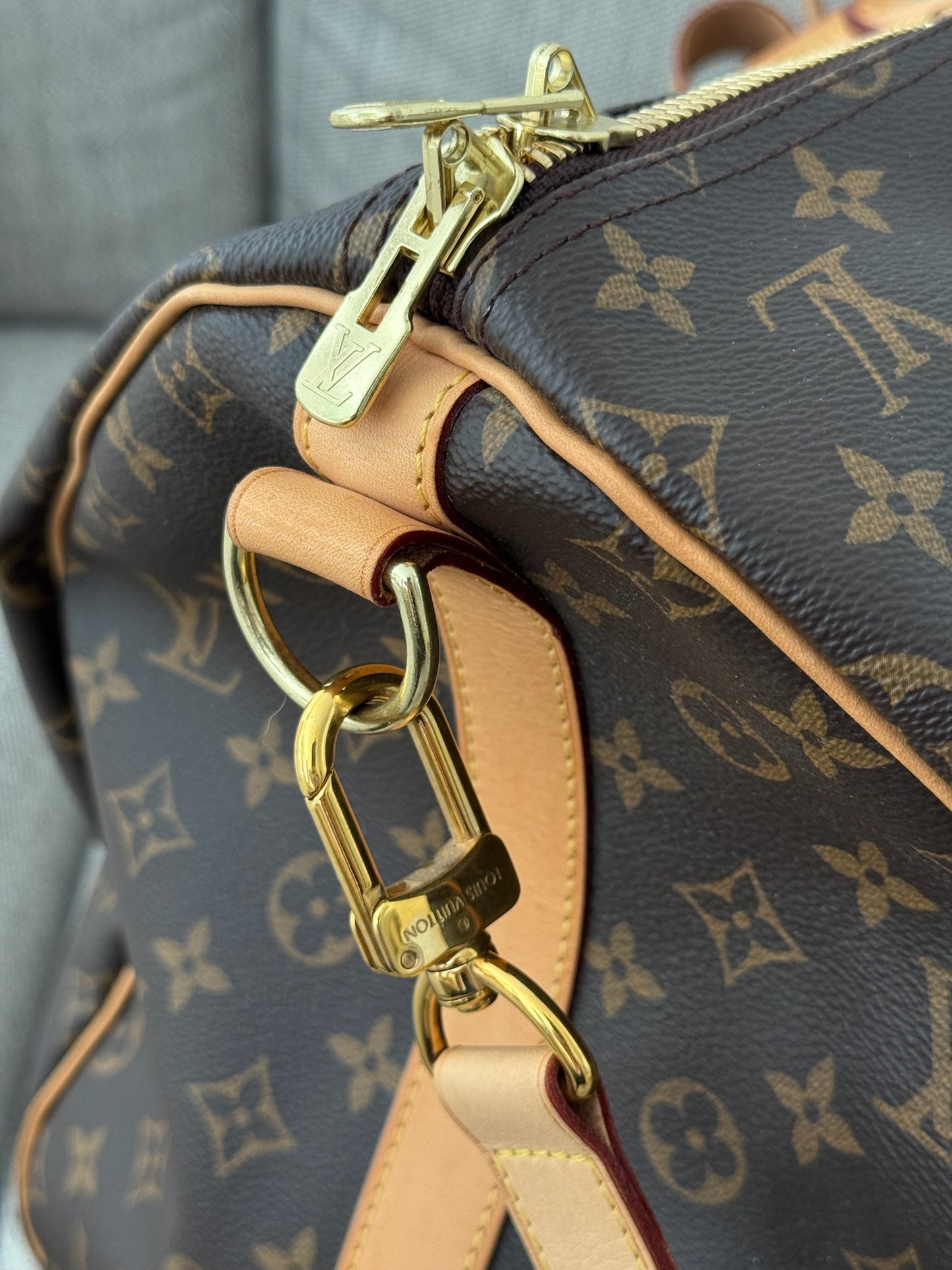 Louis Vuitton Keepall Bandoulière 55 Brown Monogram Bag
