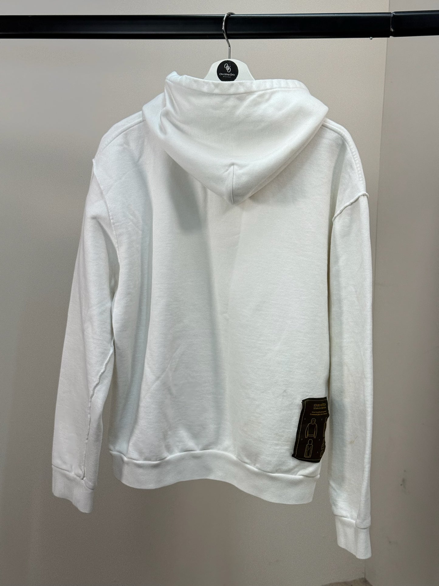 Louis Vuitton White Care Inside Out Hoodie - XXXXL