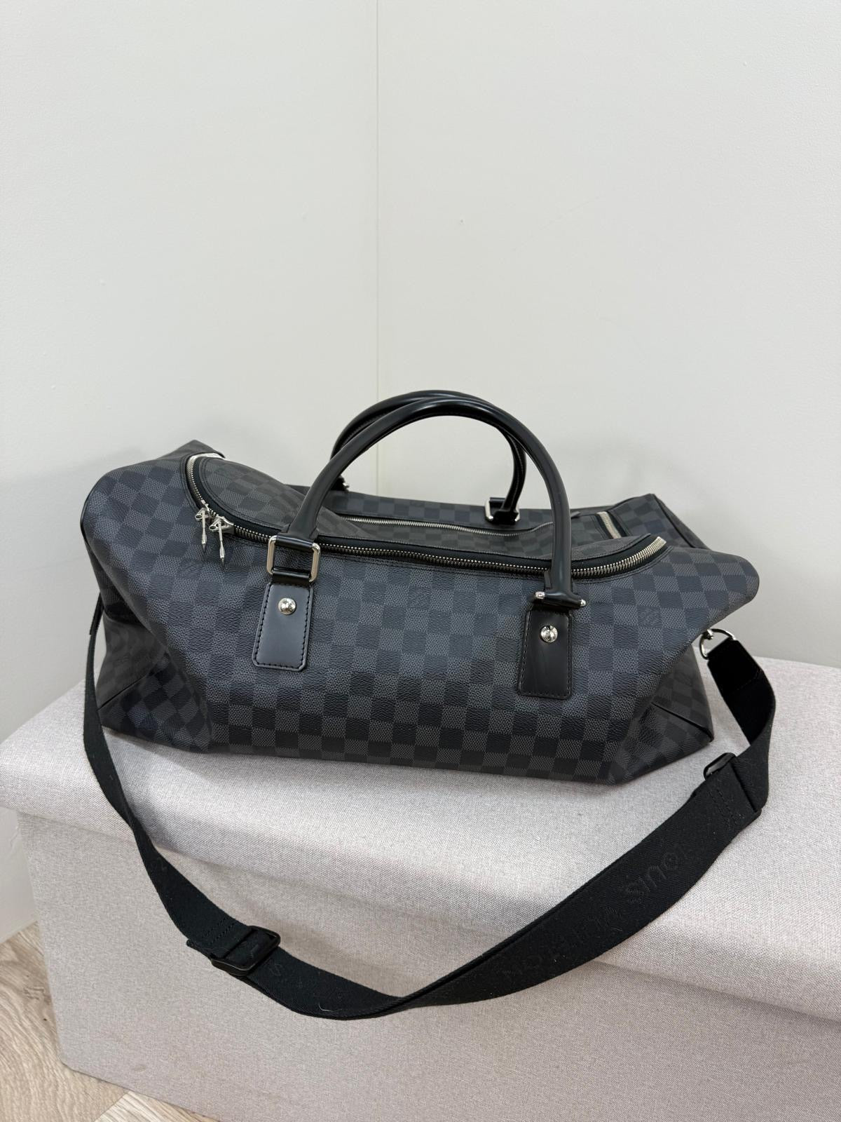Louis Vuitton Roadster Damier Graphite Black Keepall 50