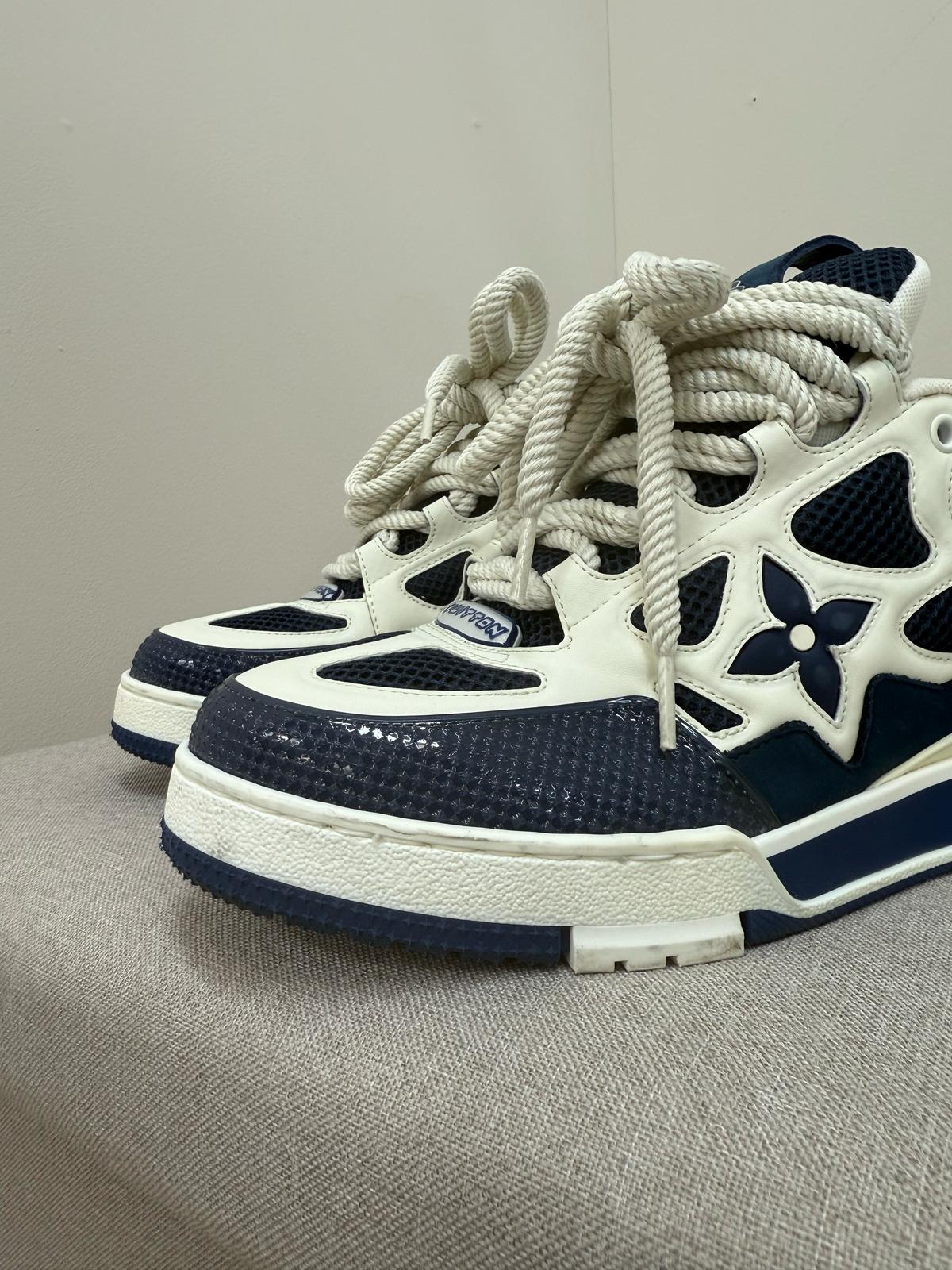 Louis Vuitton Blue White Lv Skate Trainer- UK 7.5