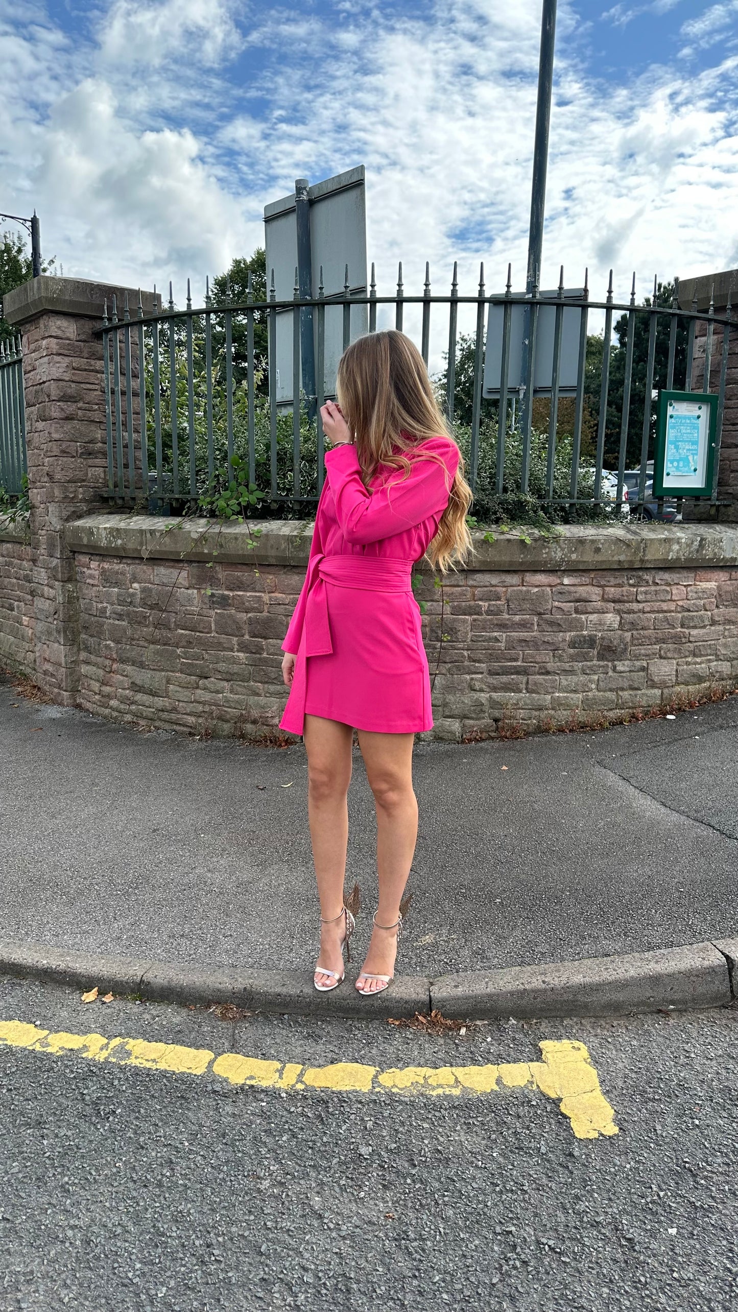 Karina Grimaldi Pink Wrap Around Dress (New In Tags-Small)