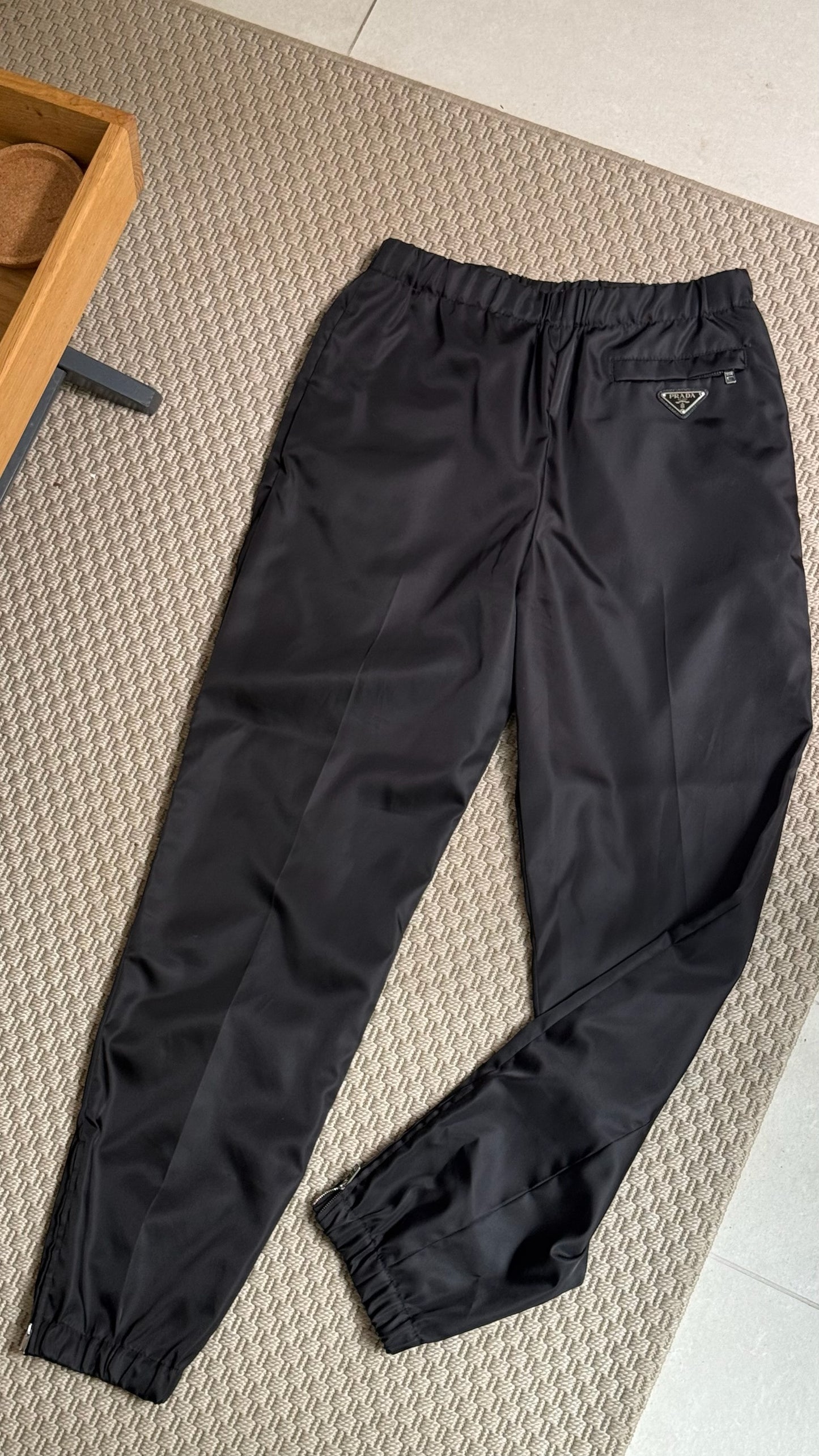 Prada Straight-Leg Re-Nylon Gabardine Trousers-42/Small
