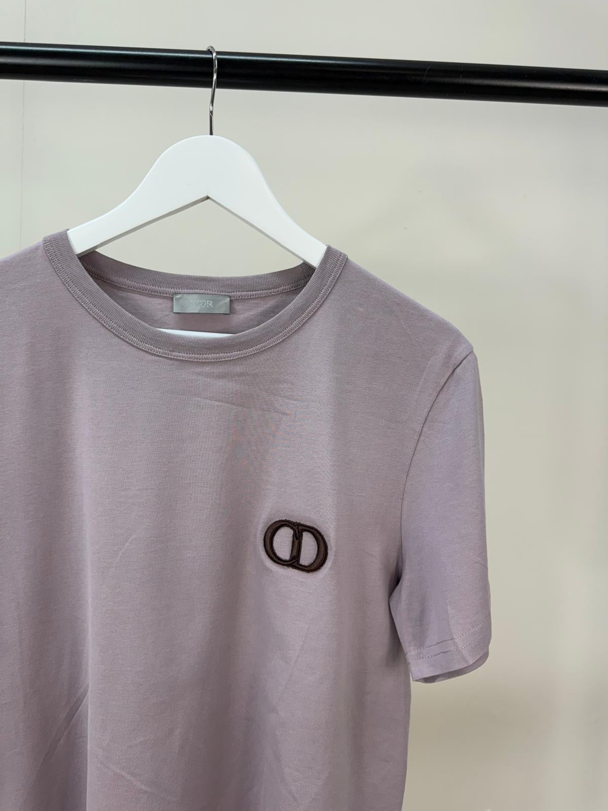 Dior Lilac CD Logo T-Shirt - Medium