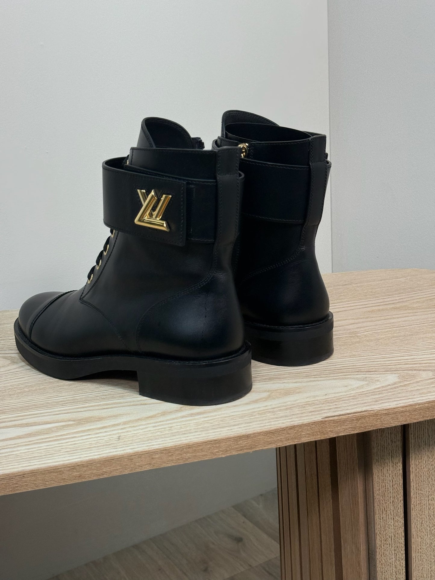 Louis Vuitton Black Wonderland Flat Ranger Boot-UK5
