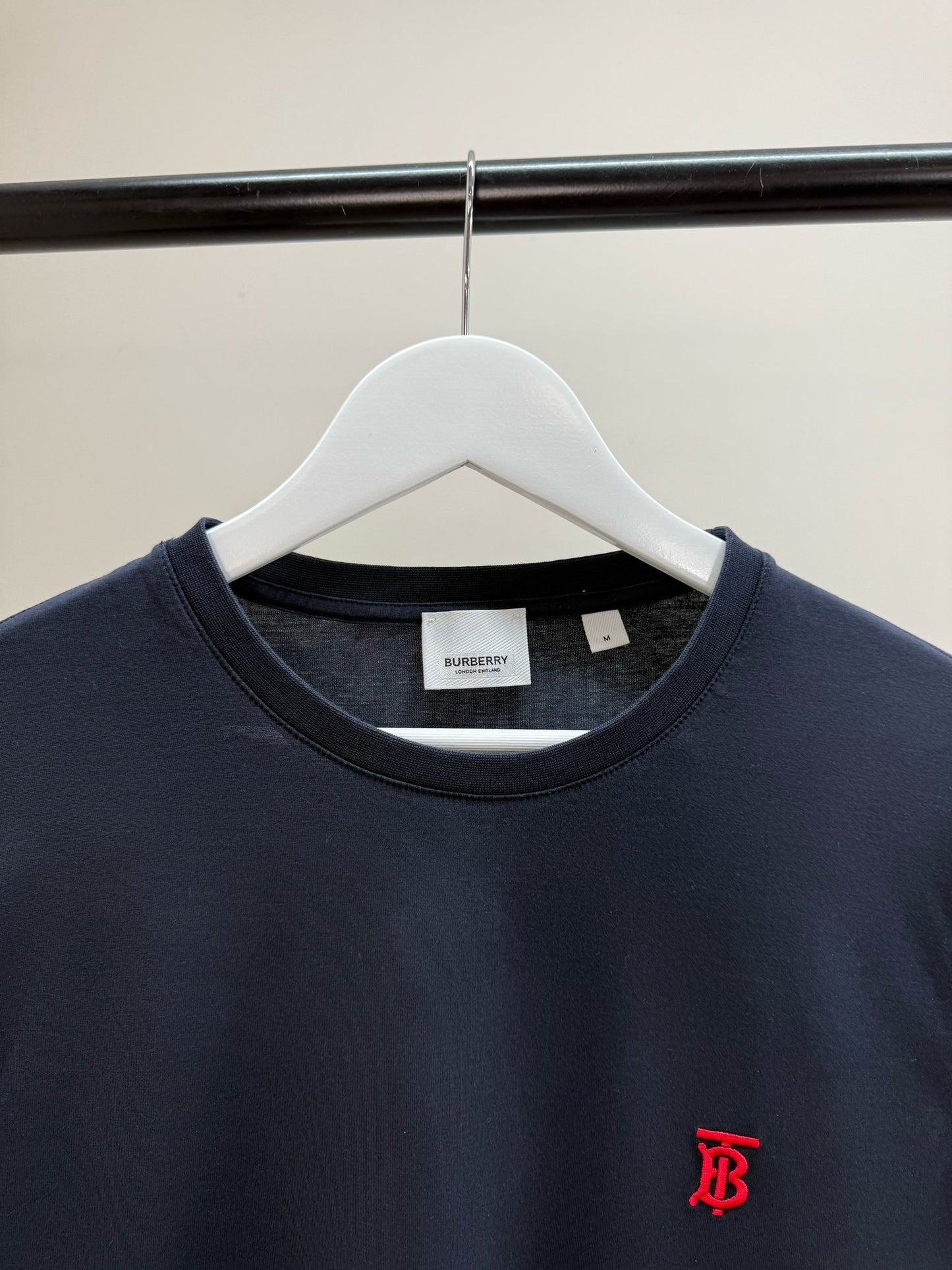 Burberry Navy Red Tb T-Shirt - Medium