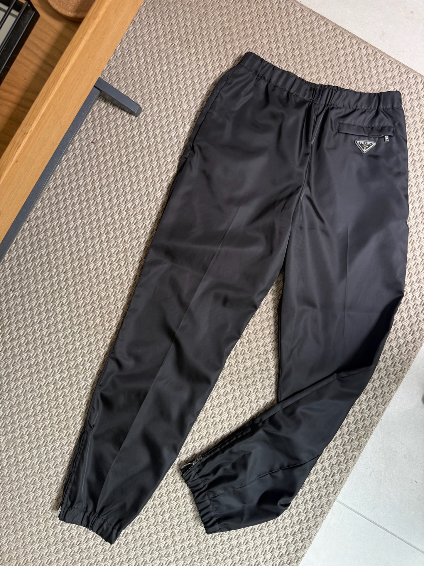 Prada Straight-Leg Re-Nylon Gabardine Trousers-42/Small