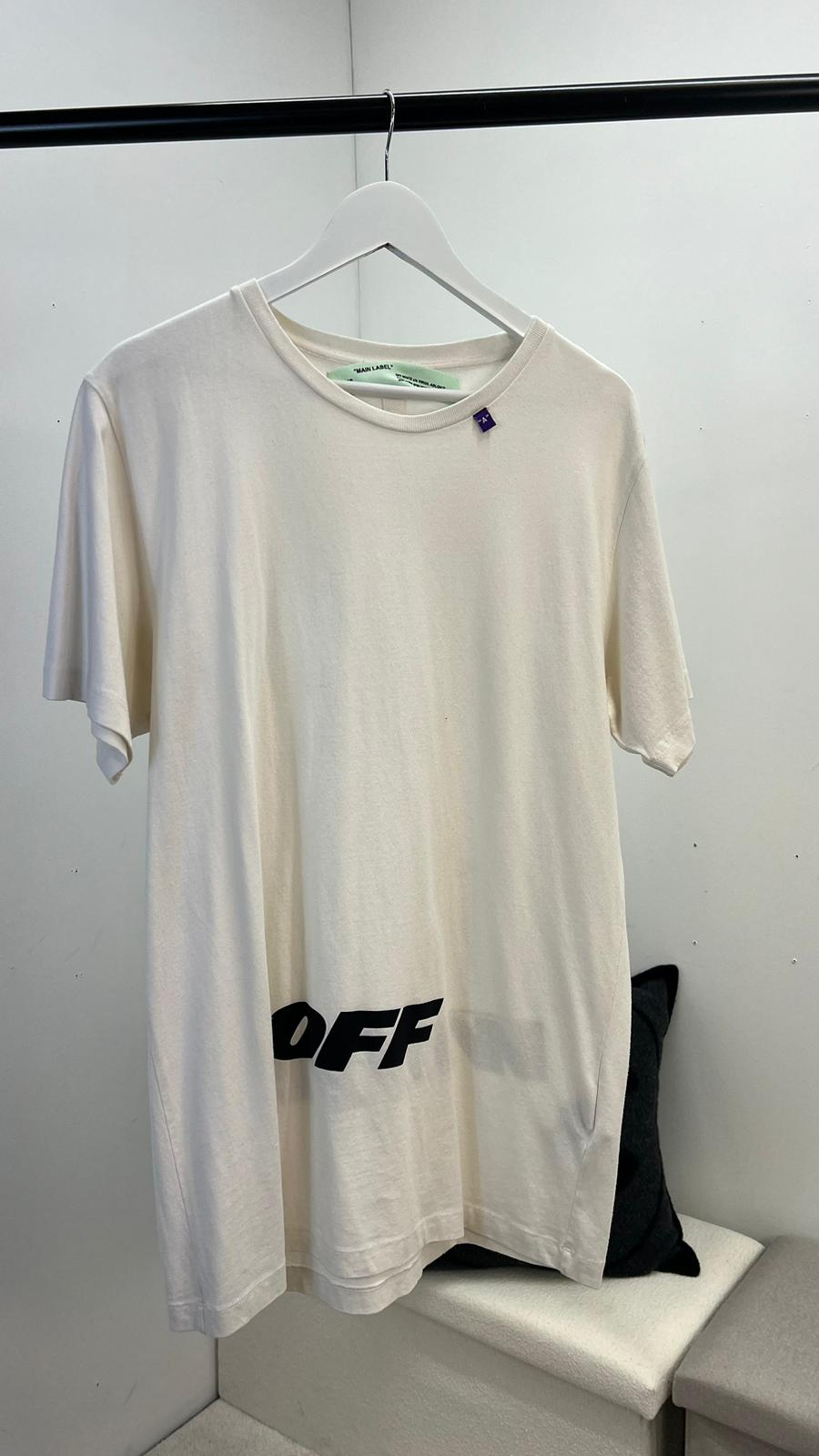 OFF-WHITE White Black Logo OFF T-Shirt - Large